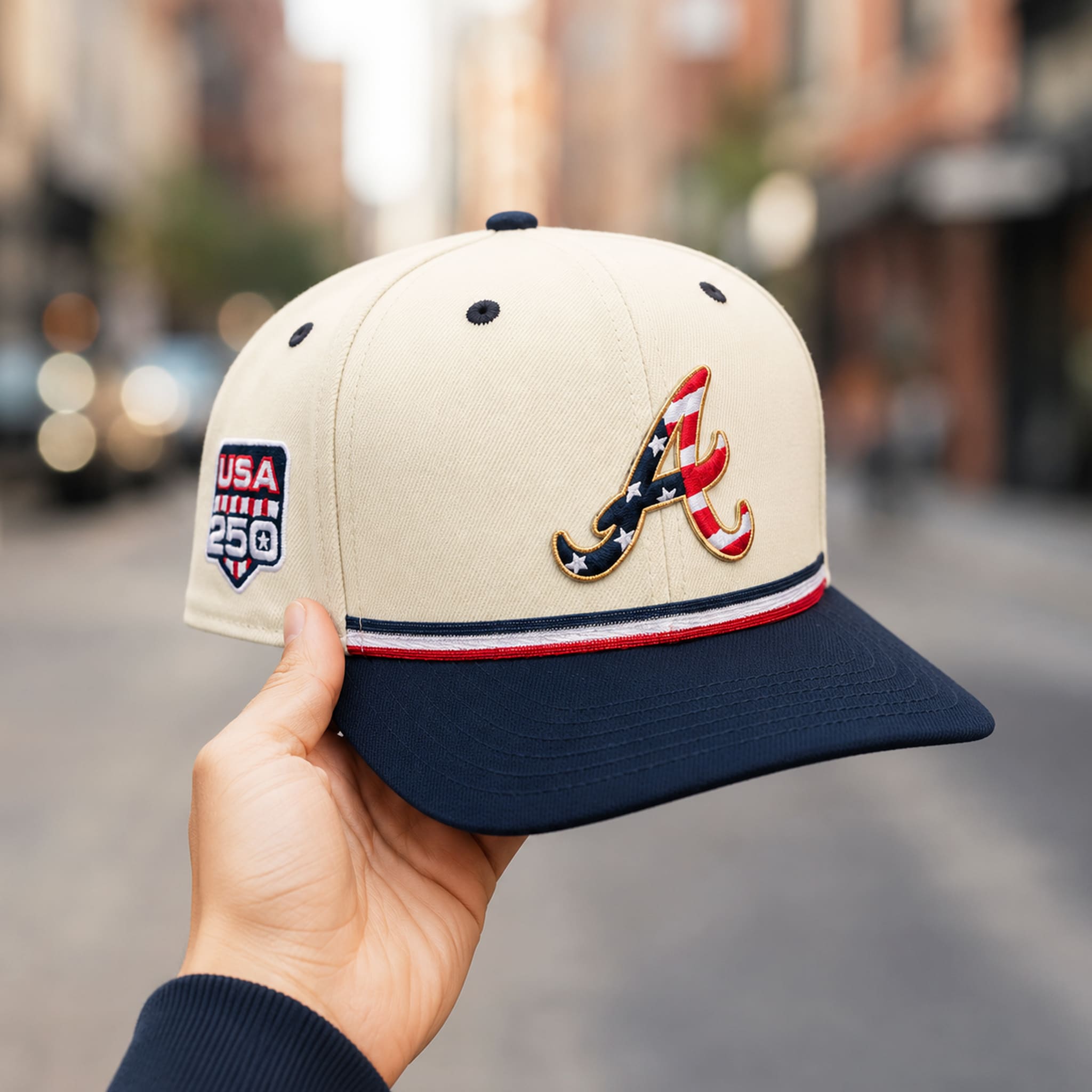 Atlanta Braves USA 250 4th of July Hat 2 Atlanta Braves USA 250 4th of July Hat 1