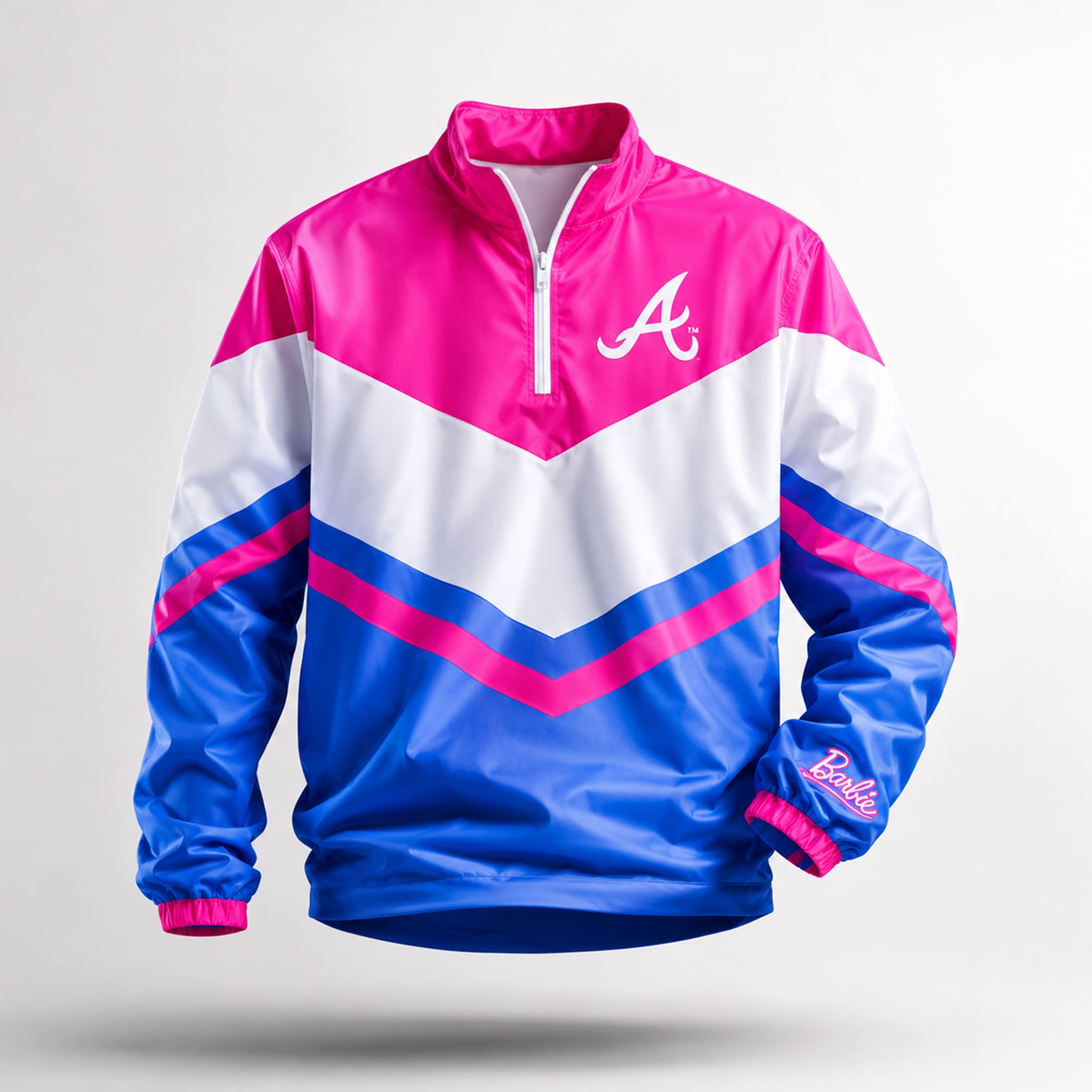 2026 Braves x Barbie Game Day Windbreaker Jacket Giveaway 1 Braves x Barbie Game Day Windbreaker Jacket Giveaway 1