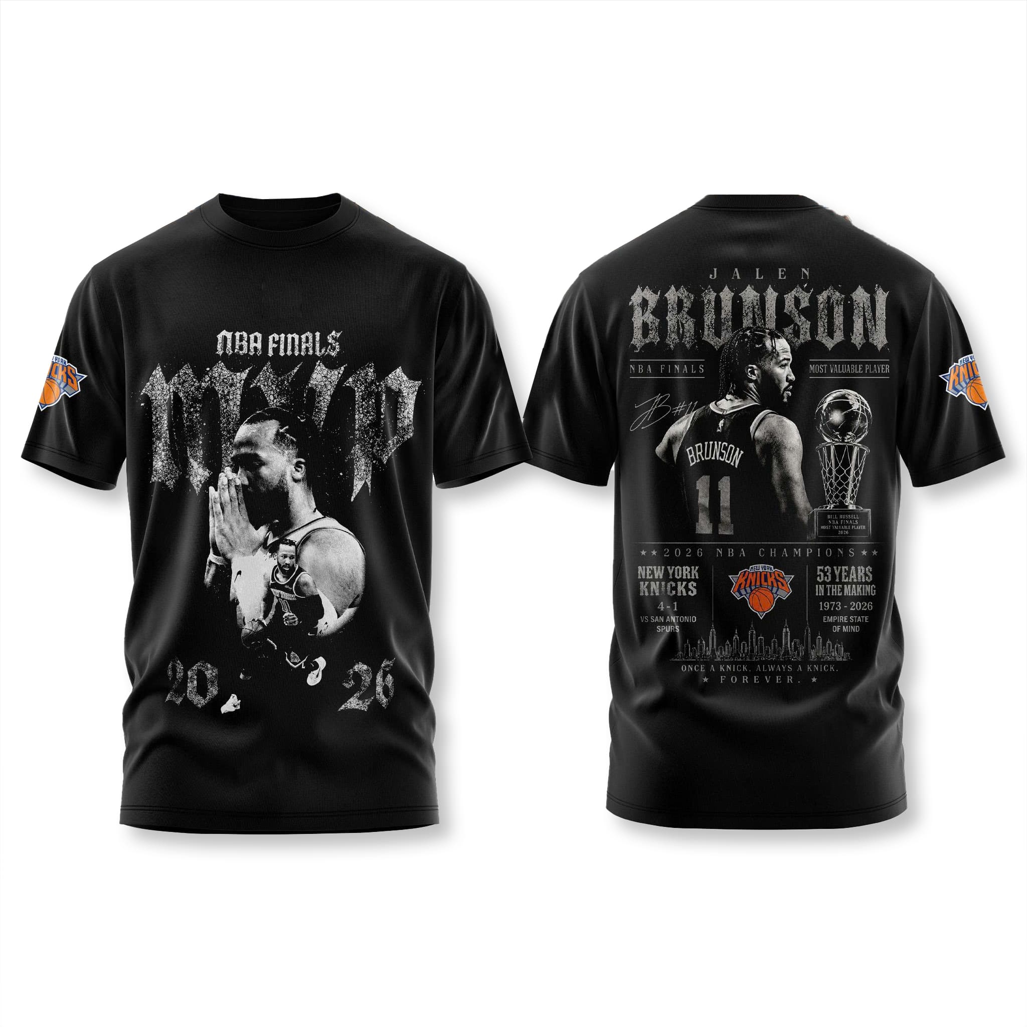 Jalen Brunson 2026 New York Forever 3D Shirt Jalen Brunson 2026 New York Forever 3D Shirt