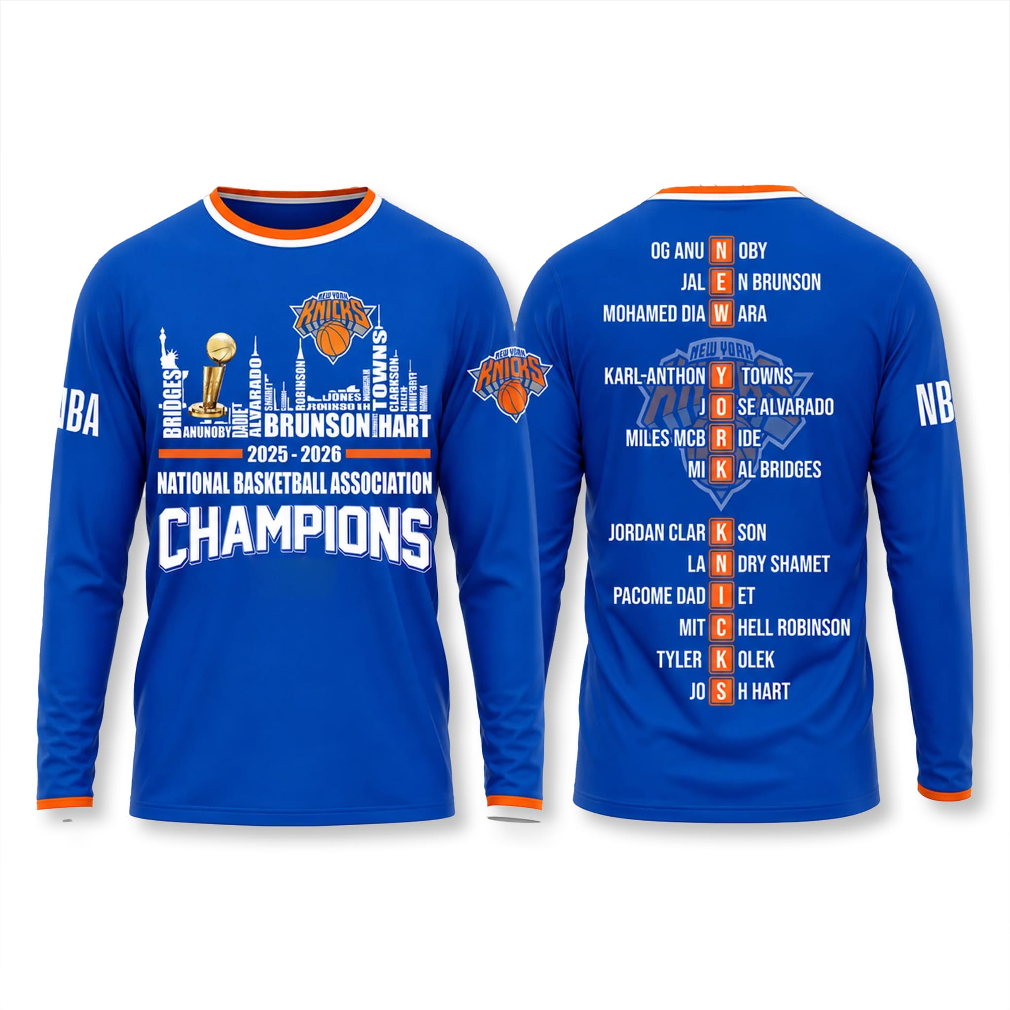 Knicks 2026 Champions All Team Name T-Shirt 2 Knicks 2026 Champions All Team Name T Shirt 2