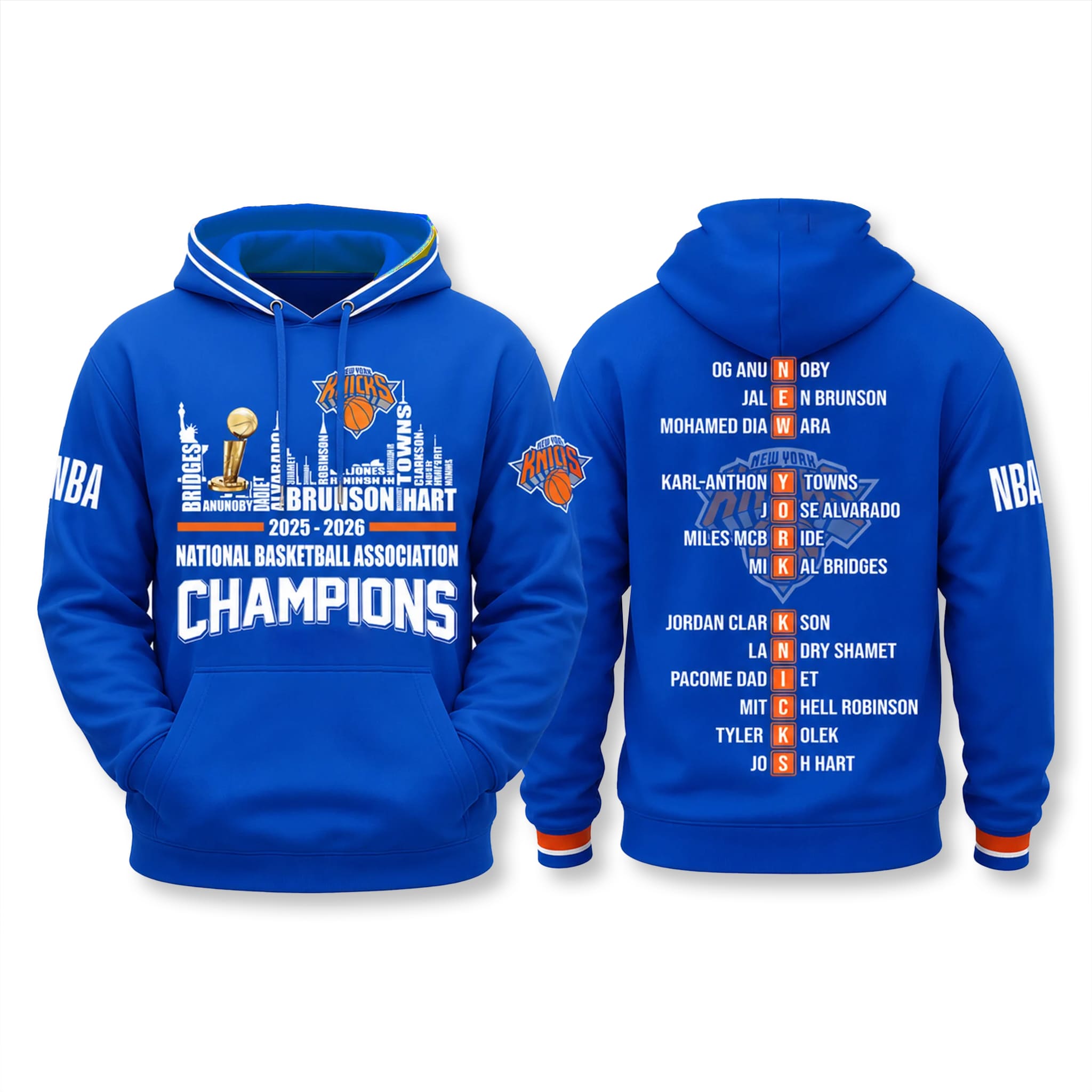 Knicks 2026 Champions All Team Name T-Shirt 3 Knicks 2026 Champions All Team Name T Shirt 3