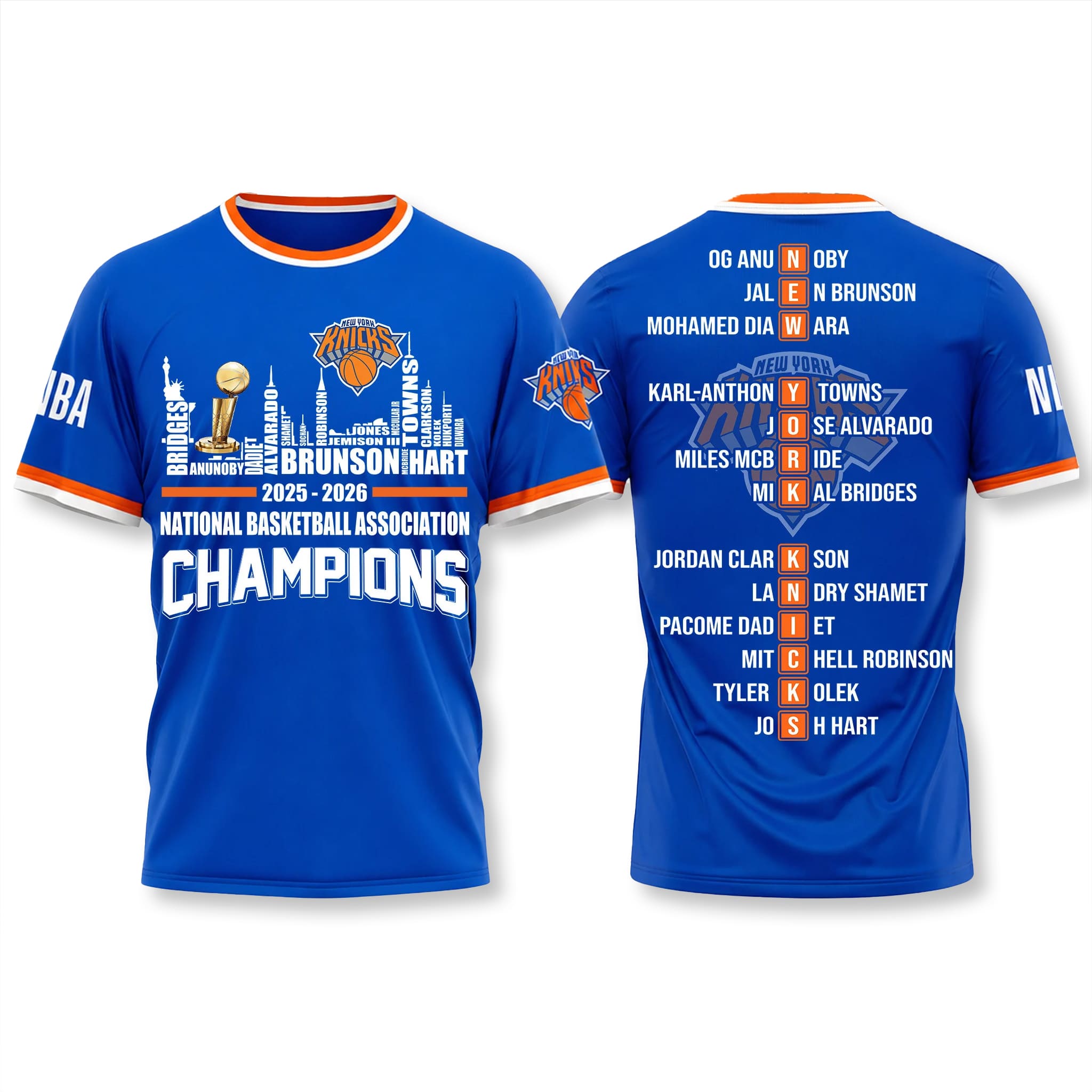 Knicks 2026 Champions All Team Name T Shirt Knicks 2026 Champions All Team Name T Shirt