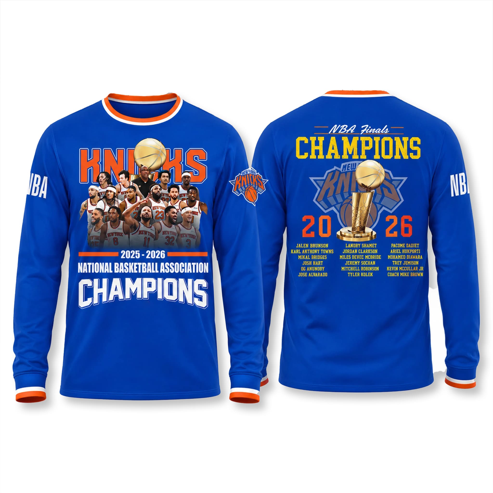 Knicks Team Roster 2026 Champions Shirt 2 Knicks Team Roster 2026 Champions Shirt 2