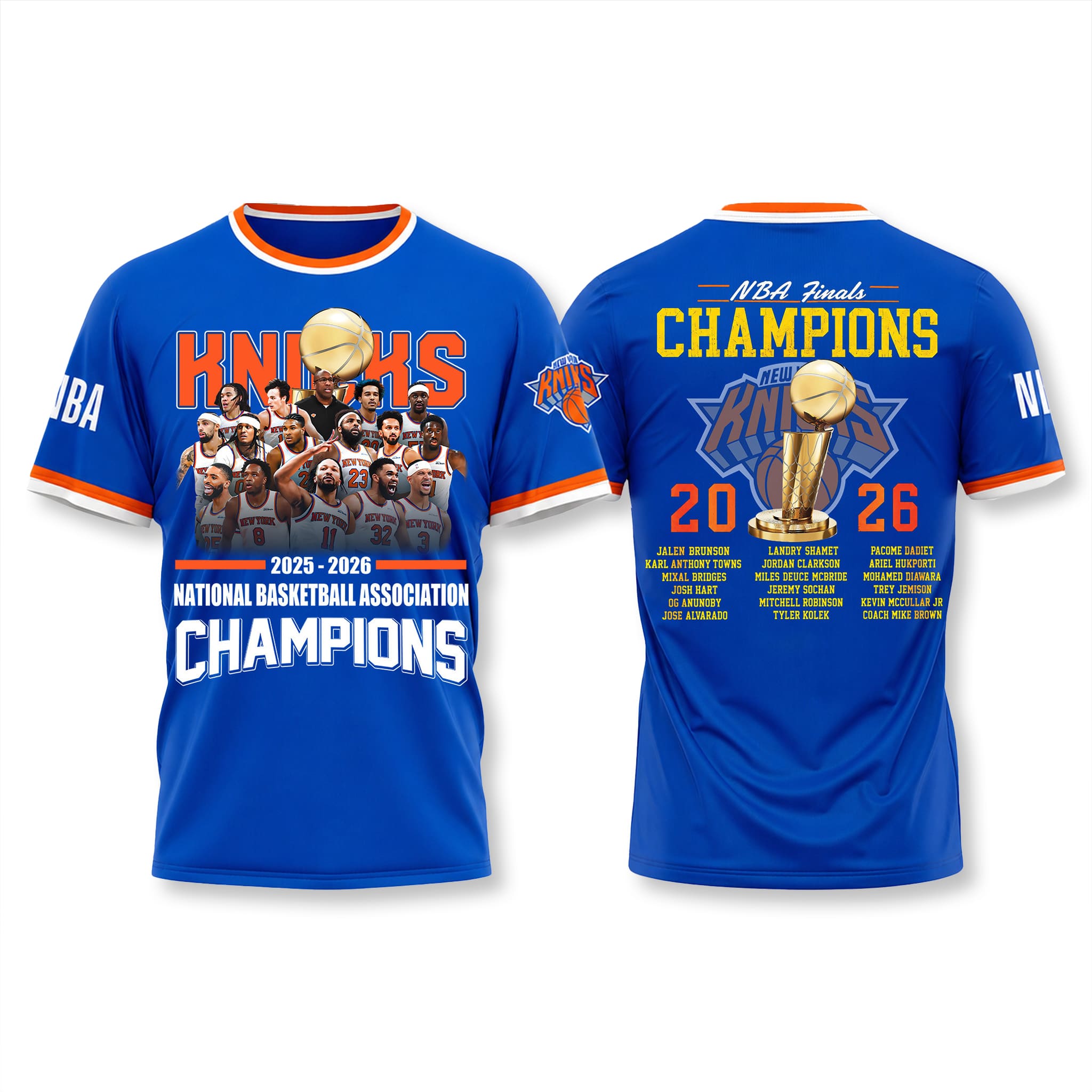 Knicks Team Roster 2026 Champions Shirt Knicks Team Roster 2026 Champions Shirt