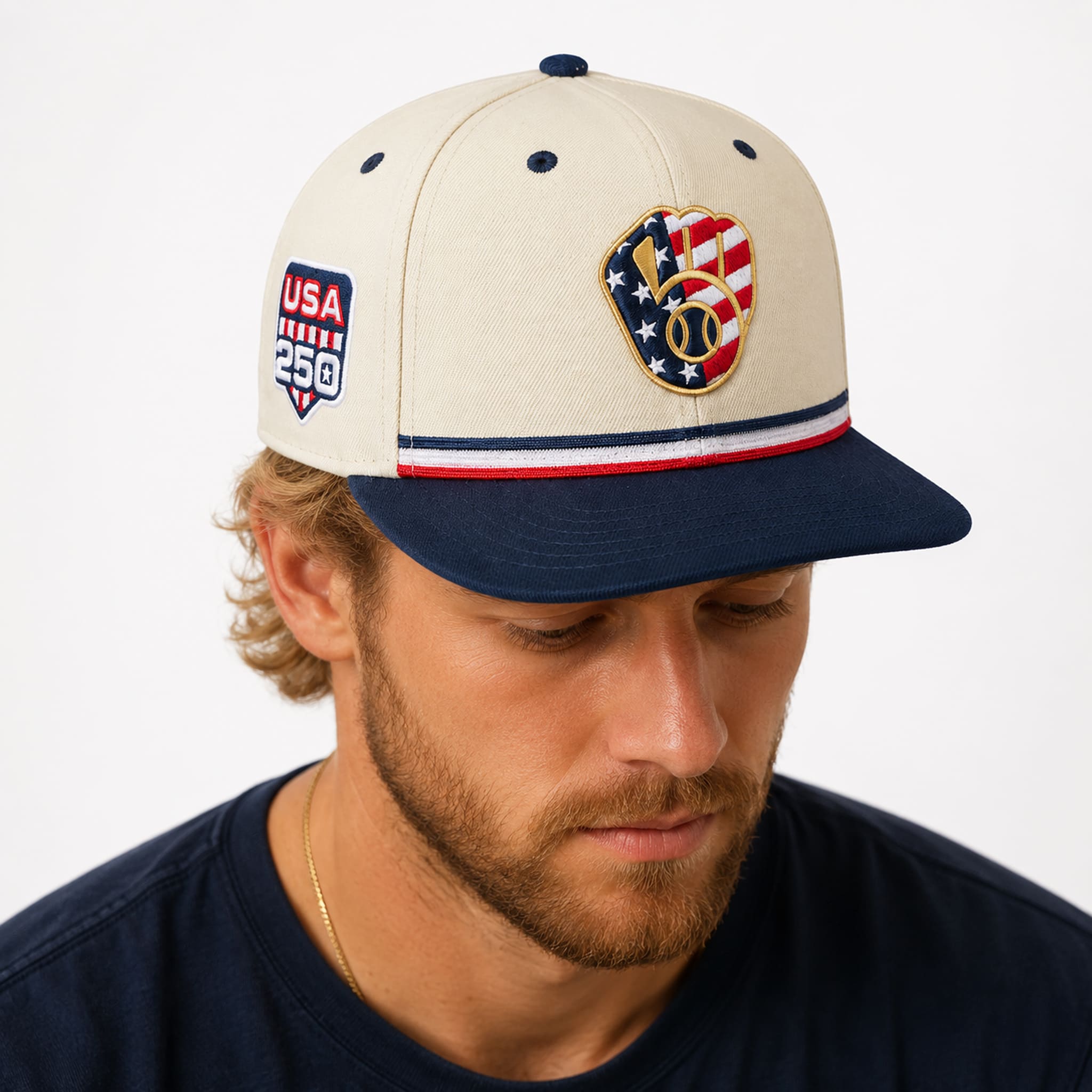 Milwaukee Brewers USA 250 4th of July Hat 3 Milwaukee Brewers USA 250 4th of July Hat 2