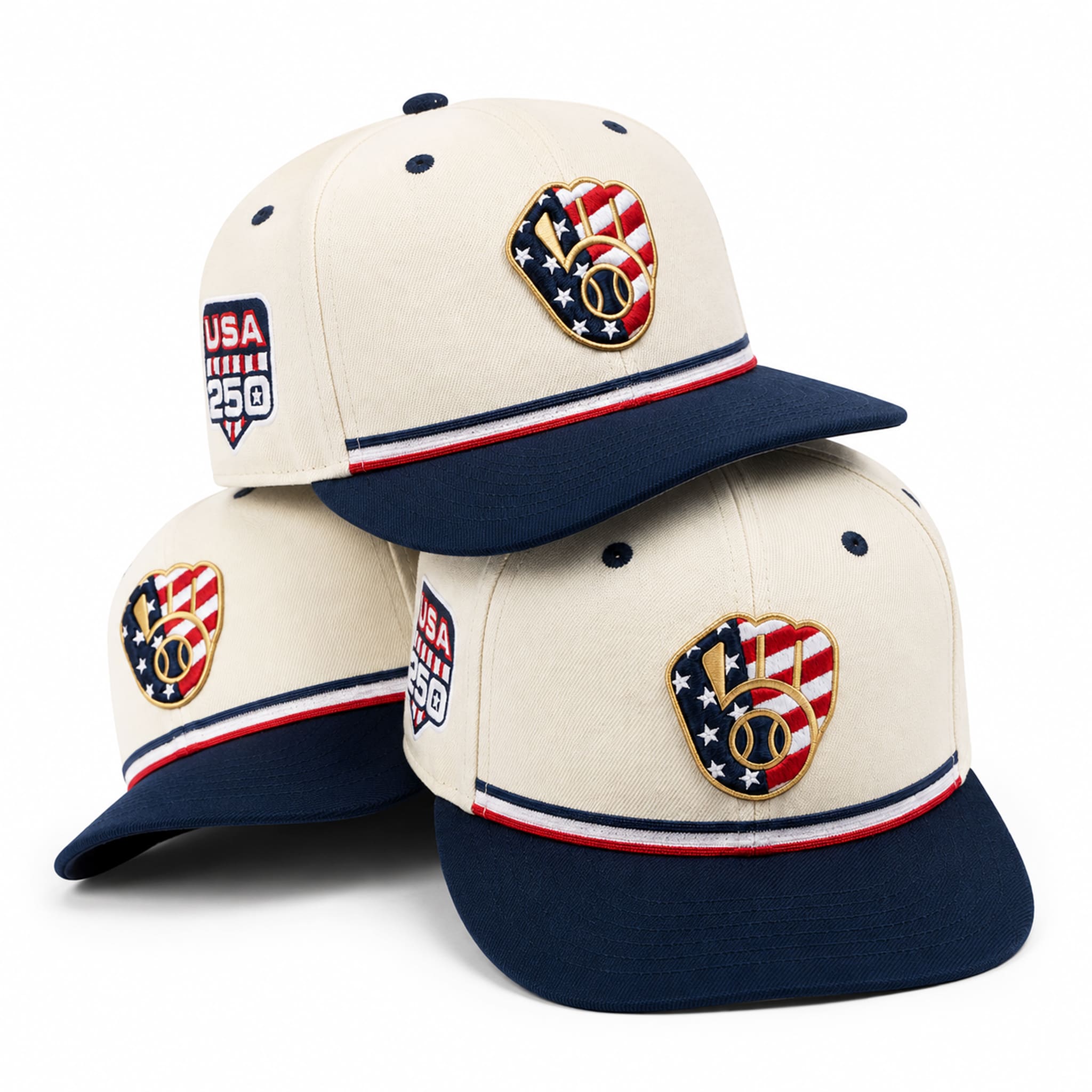 Milwaukee Brewers USA 250 4th of July Hat 5 Milwaukee Brewers USA 250 4th of July Hat 5