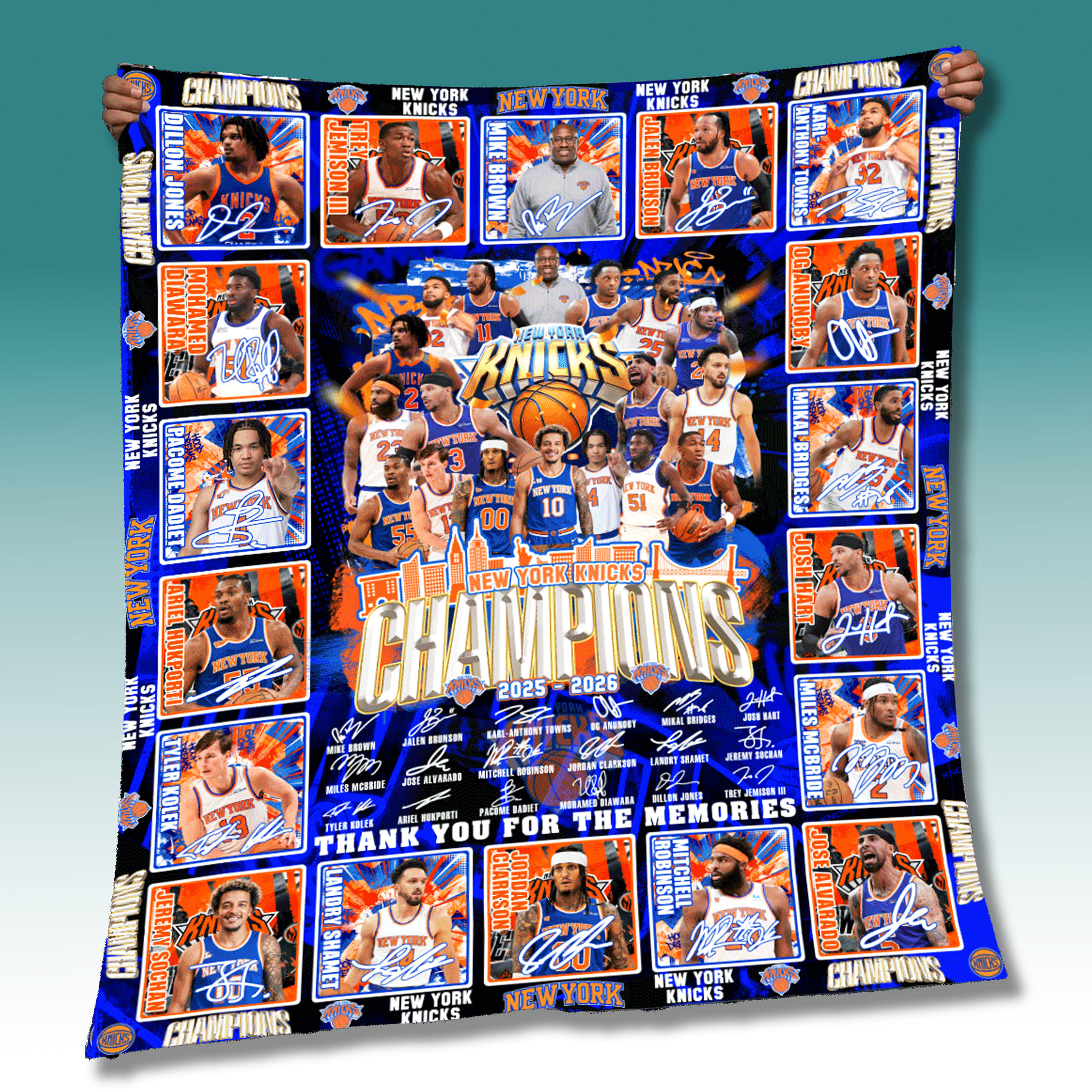 NY Knicks 2026 Champions Blanket 1 NY Knicks 2026 Champions Blanket 1
