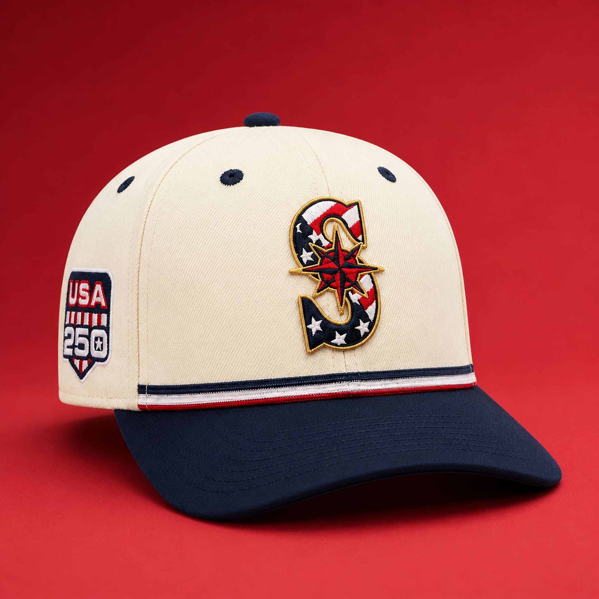 Seattle Mariners USA 250 4th of July Hat 2 Seattle Mariners USA 250 4th of July Hat 2