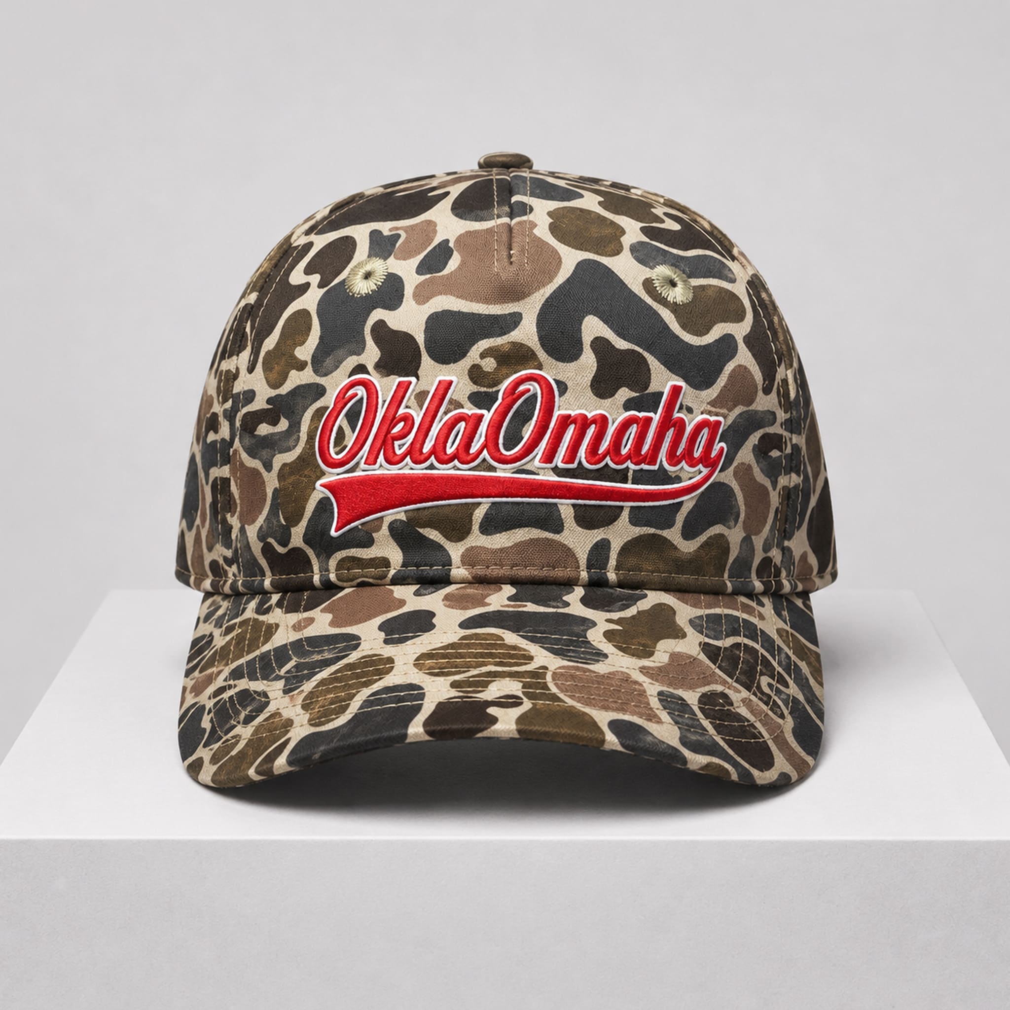 Skip Johnson Okla Omaha Camo Hat 1 Skip Johnson Okla Omaha Camo Hat