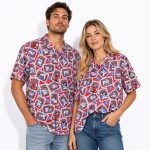 1996 Rangers Team Baseball Card Button Shirt Giveaway