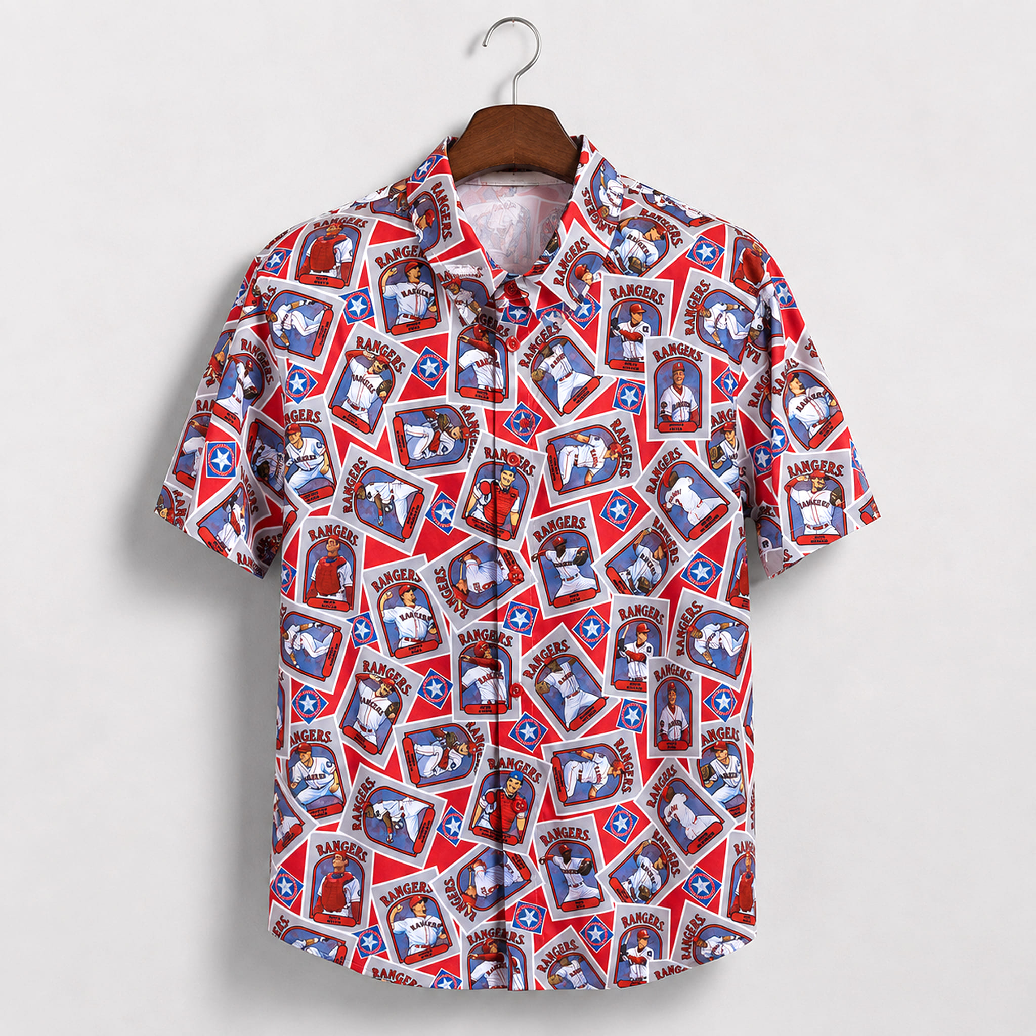 1996 Rangers Team Baseball Card Button Shirt Giveaway 2 1996 Rangers Team Baseball Card Button Shirt Giveaway 3