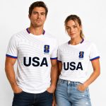 2026 Brad Pitt White USA Shirt