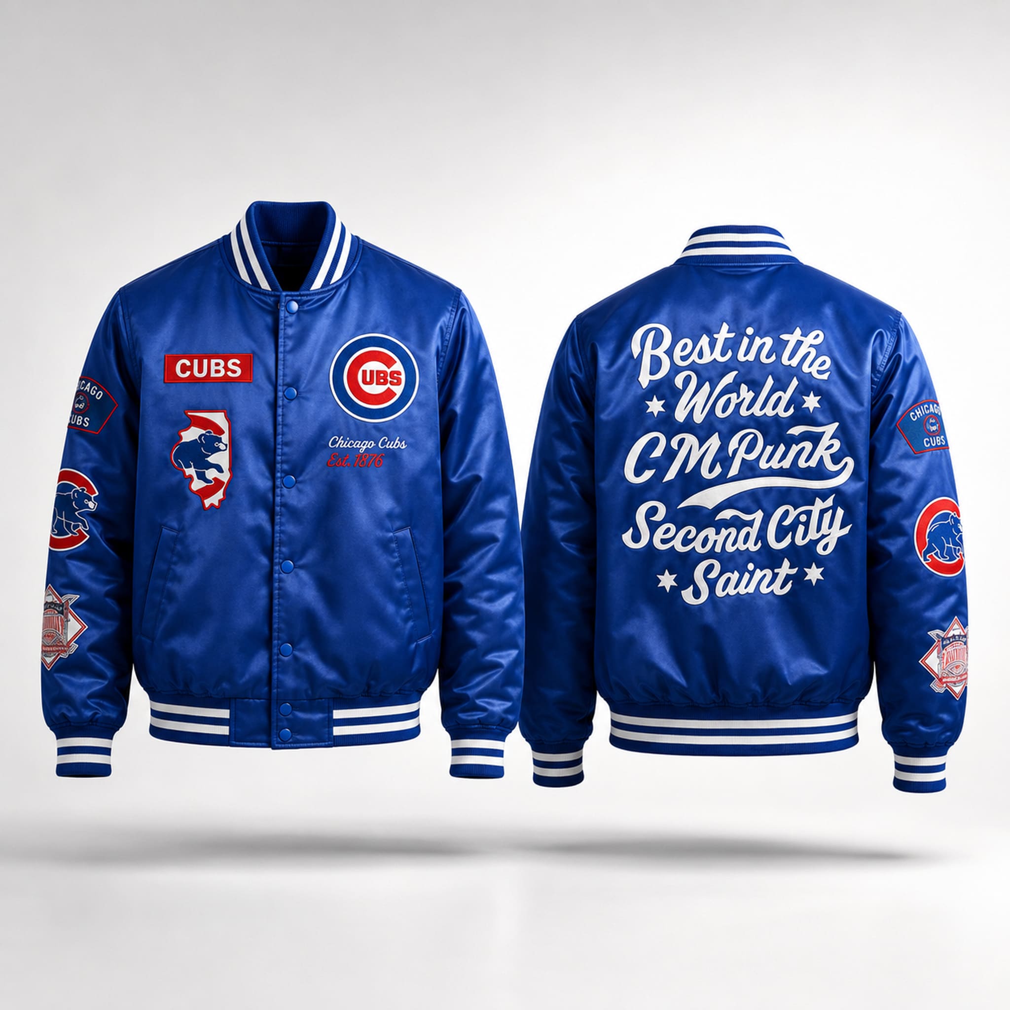 2026 CM Punks Cubs Varsity Jacket 3 2026 CM Punks Cubs Varsity Jacket