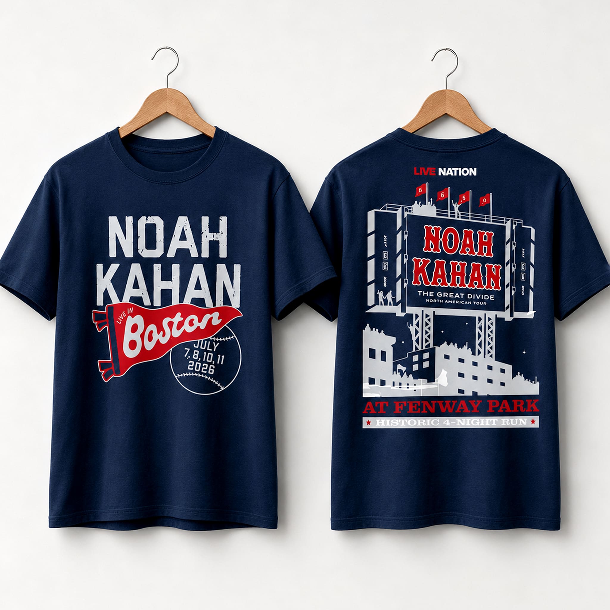 2026 Noah Kahan The Great Divide Tour Fenway Park Shirt 3 2026 Noah Kahan The Great Divide Tour Fenway Park Shirt 3