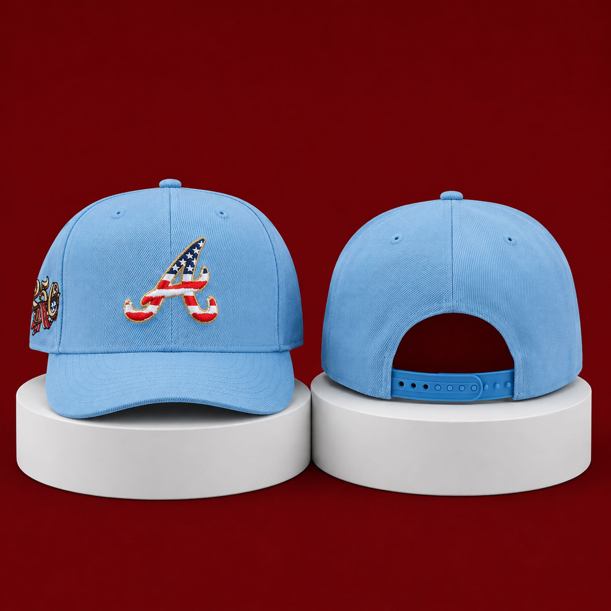 Atlanta Braves USA 250 Red White Blue Hat 1 Atlanta Braves USA 250 Red White Blue Hat 1
