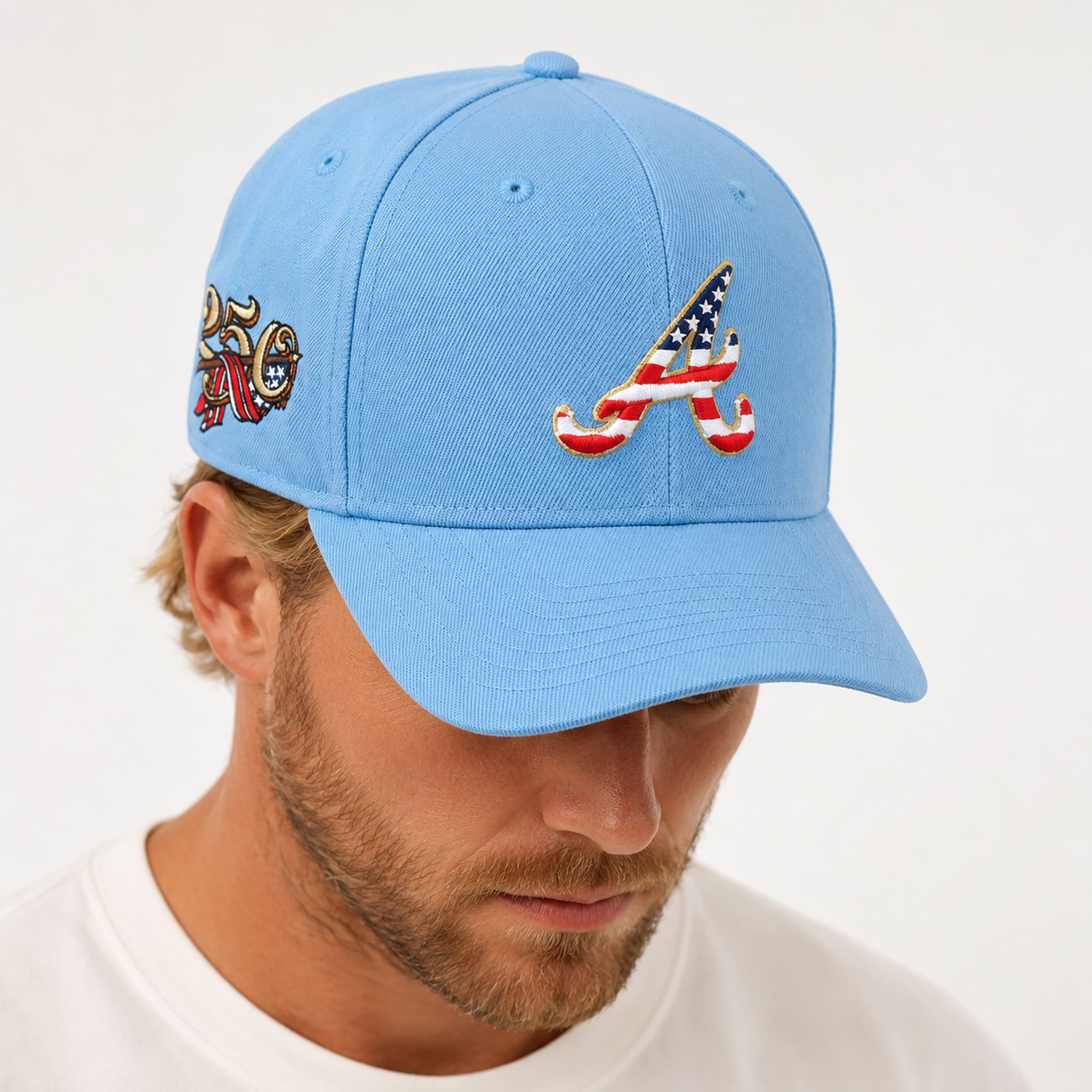 Atlanta Braves USA 250 Red White Blue Hat 2 Atlanta Braves USA 250 Red White Blue Hat 2
