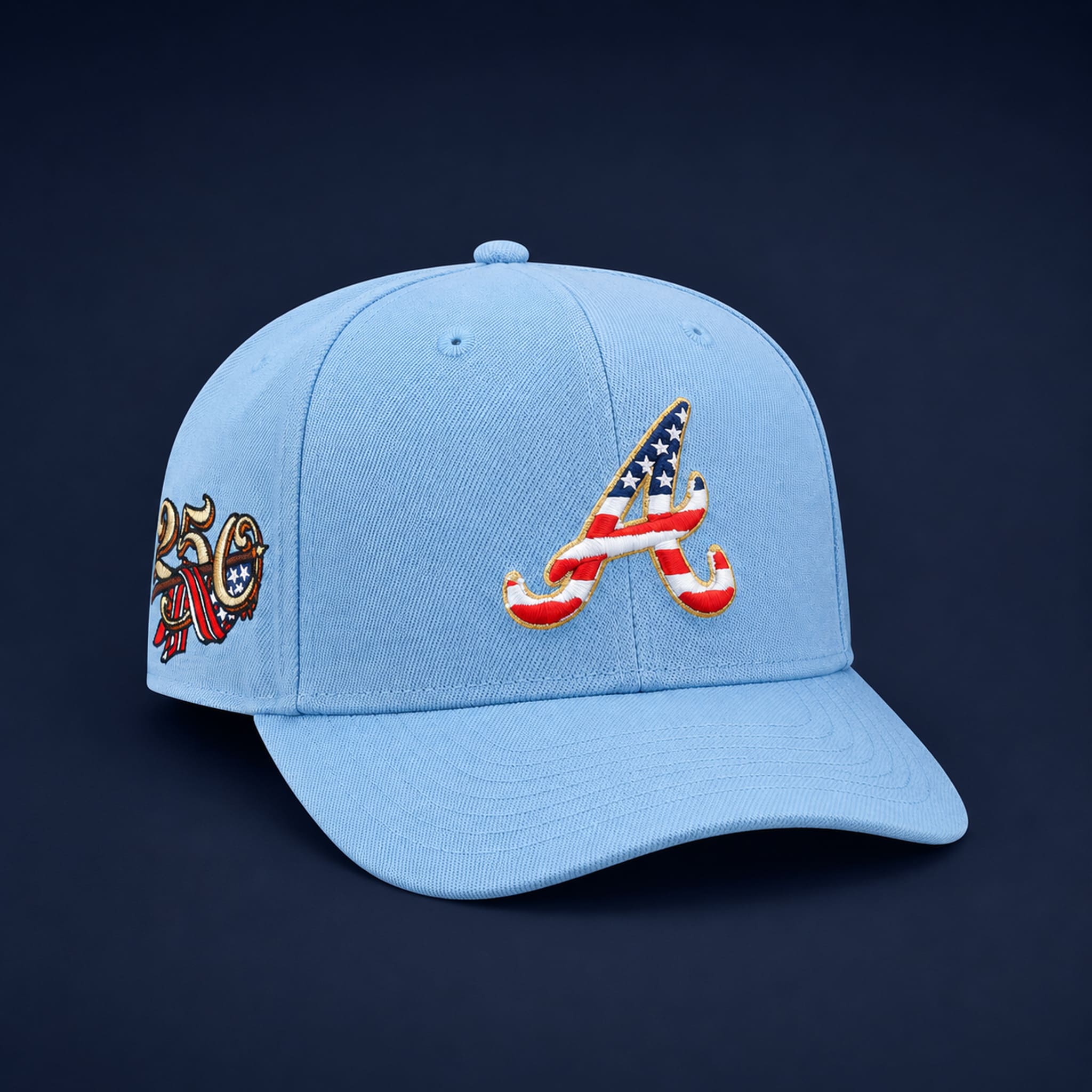 Atlanta Braves USA 250 Red White Blue Hat 3 Atlanta Braves USA 250 Red White Blue Hat 3