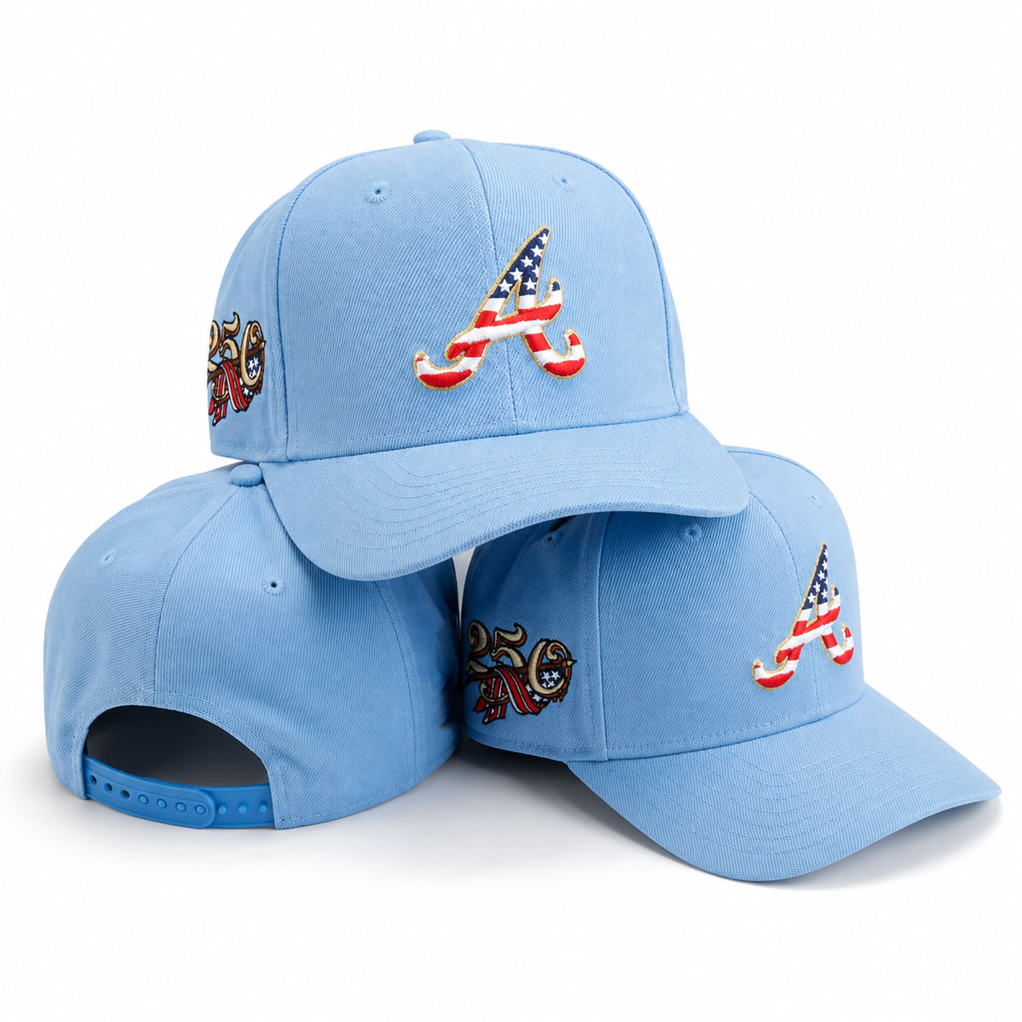 Atlanta Braves USA 250 Red White Blue Hat 5 Atlanta Braves USA 250 Red White Blue Hat