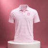 Derrick White Celtics Pink Stripe Polo Shirt 1