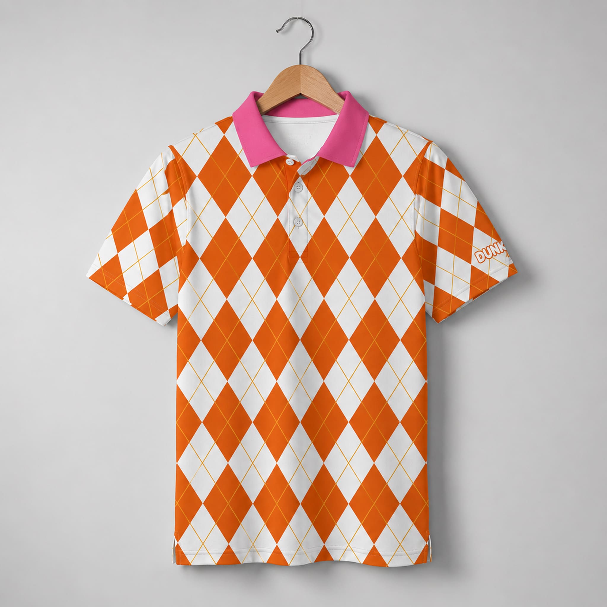 2026 Dunkin' Argyle Polo Shirt 3 Dunkin Argyle Polo Shirt 2026 3