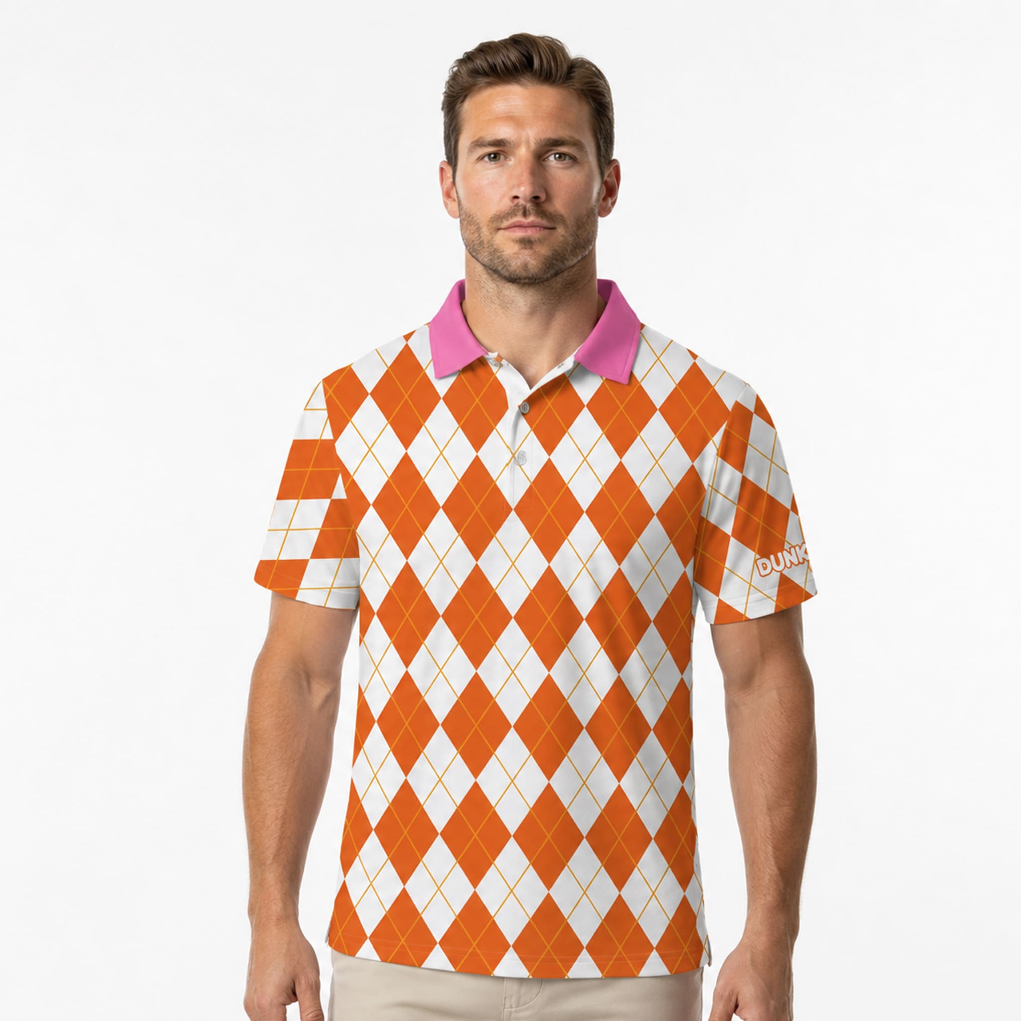 2026 Dunkin' Argyle Polo Shirt 4 Dunkin Argyle Polo Shirt 2026 4