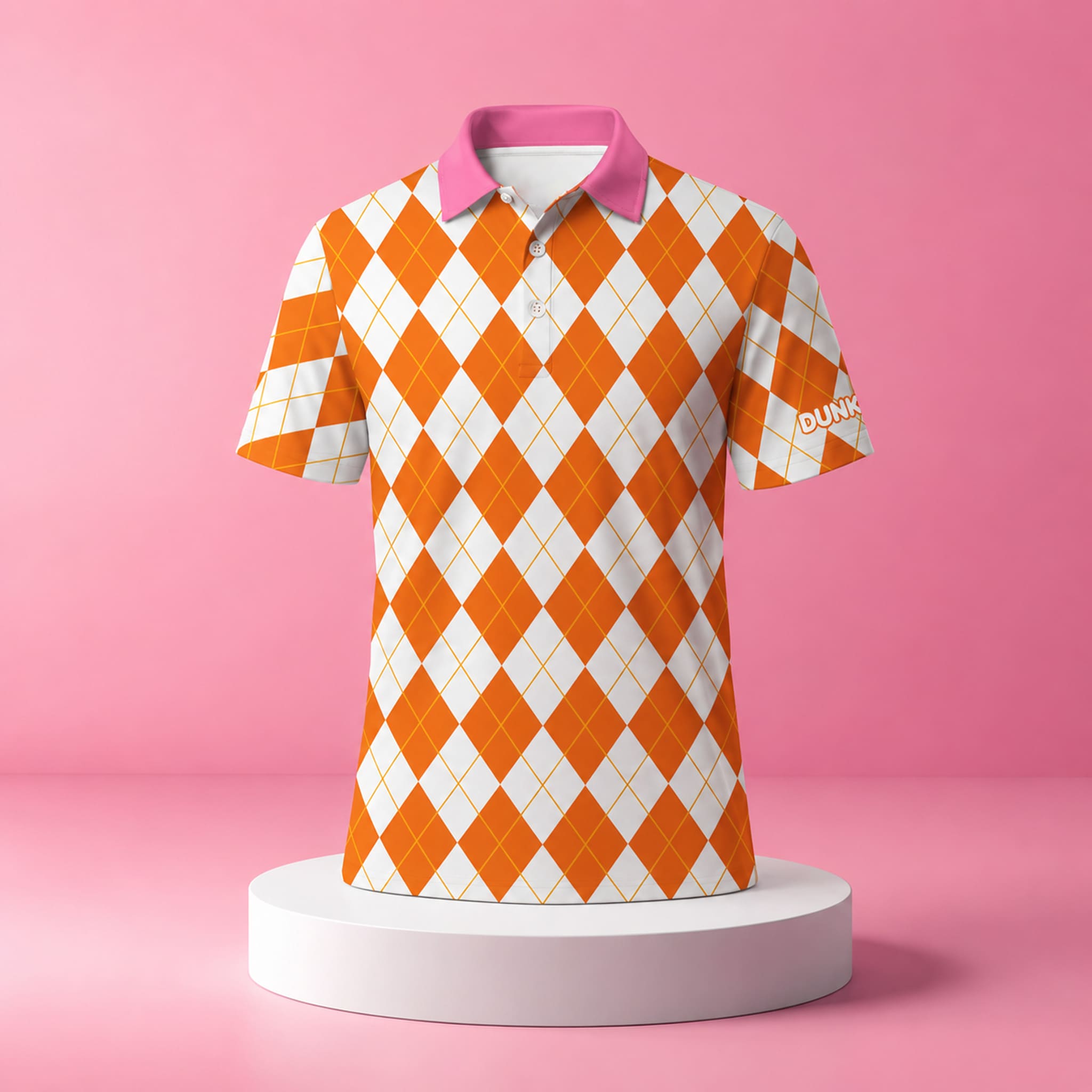 2026 Dunkin' Argyle Polo Shirt 5 Dunkin Argyle Polo Shirt 2026