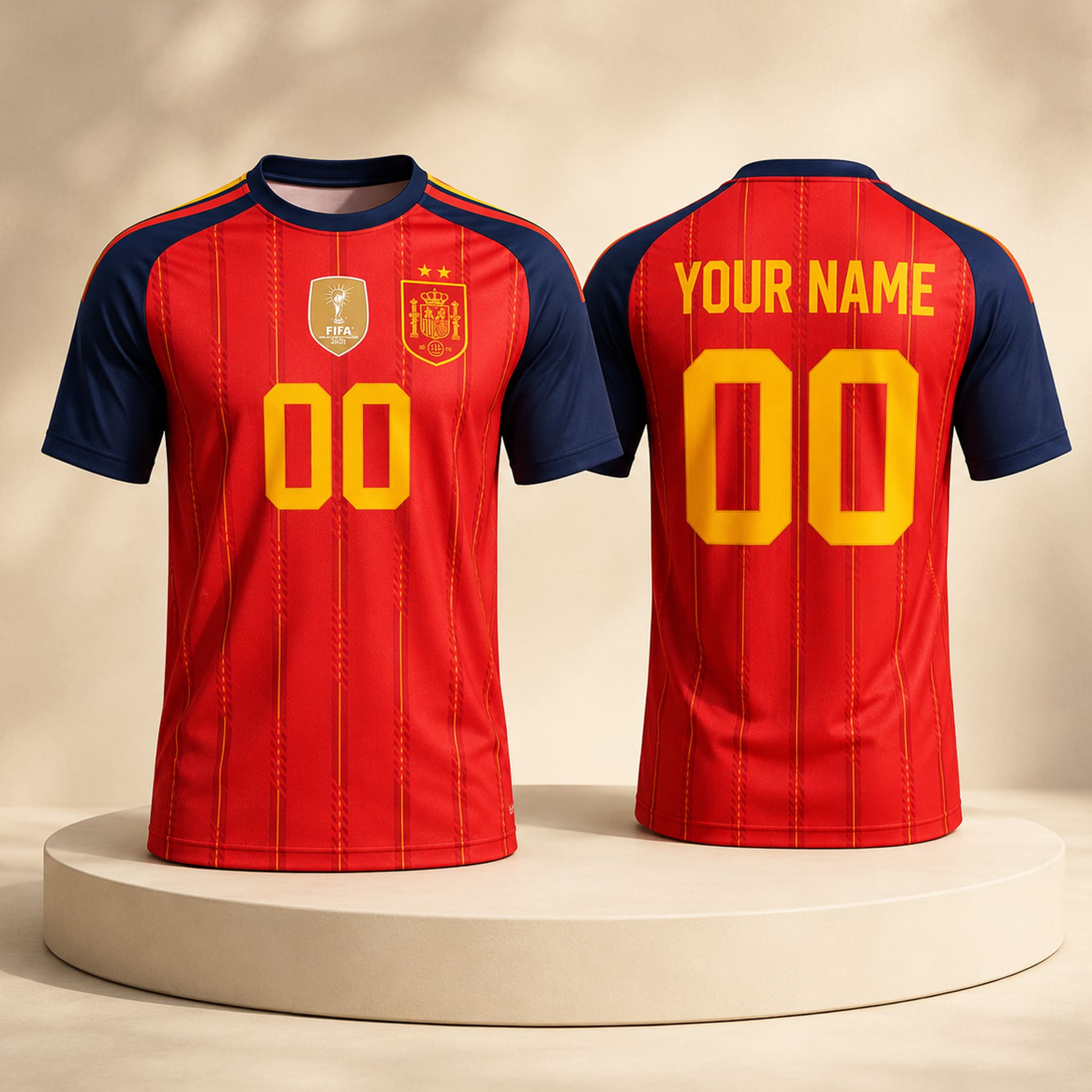 FIFA World Cup Spain Jersey With 2 Stars 2 FIFA World Cup Spain Jersey With 2 Stars 11