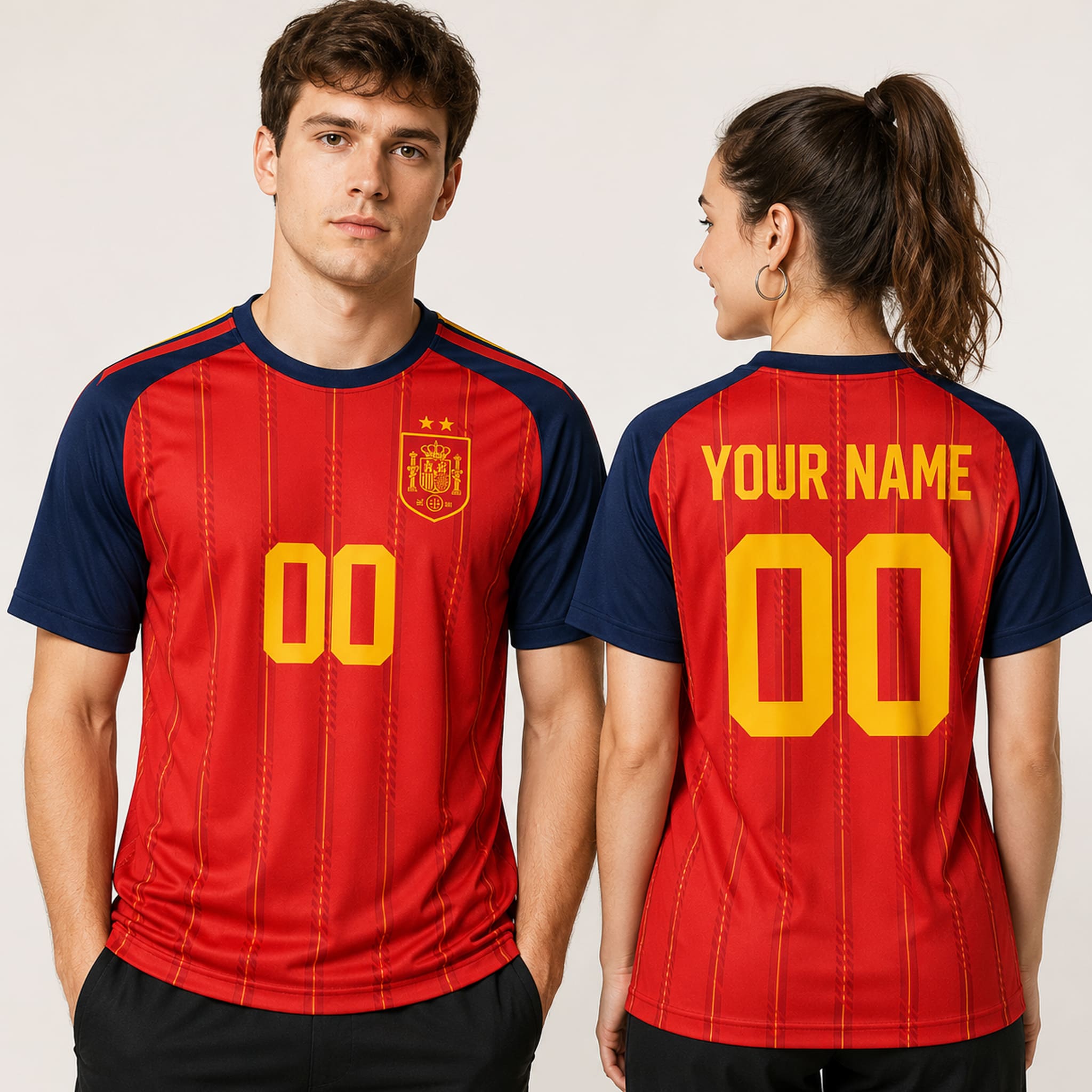 FIFA World Cup Spain Jersey With 2 Stars 3 FIFA World Cup Spain Jersey With 2 Stars 2