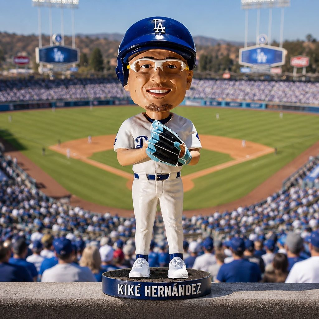 Kike Hernandez Pitching Bobblehead Night Giveaway