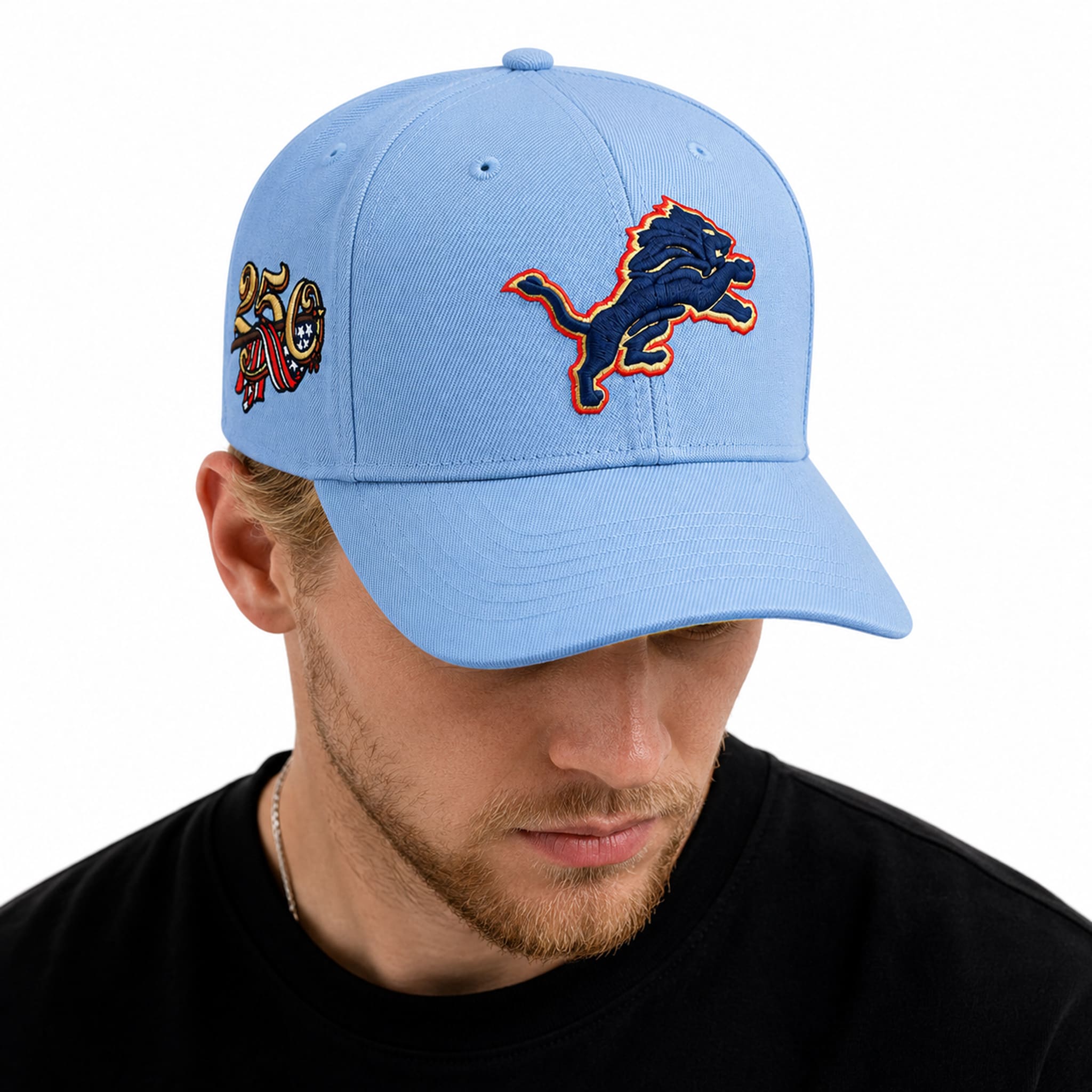 Lions USA 250 Red White Blue Hat 2 Lions USA 250 Red White Blue Hat 2