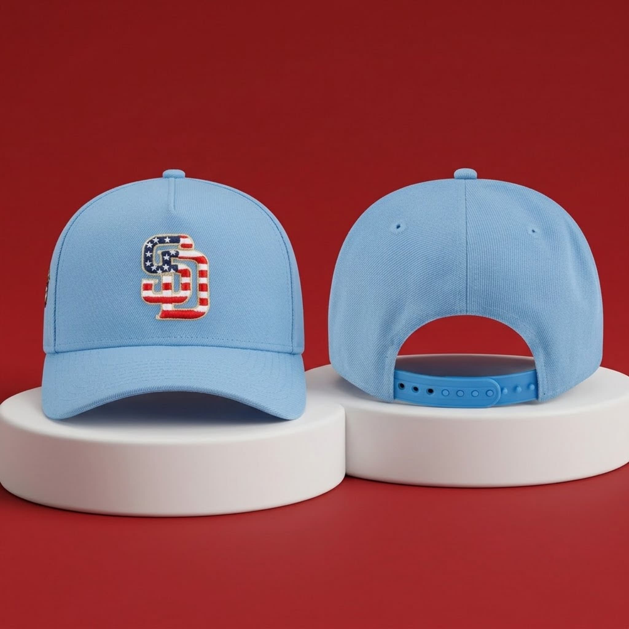 SD Padres USA 250 Red White Blue Hat 1 SD Padres USA 250 Red White Blue Hat 1
