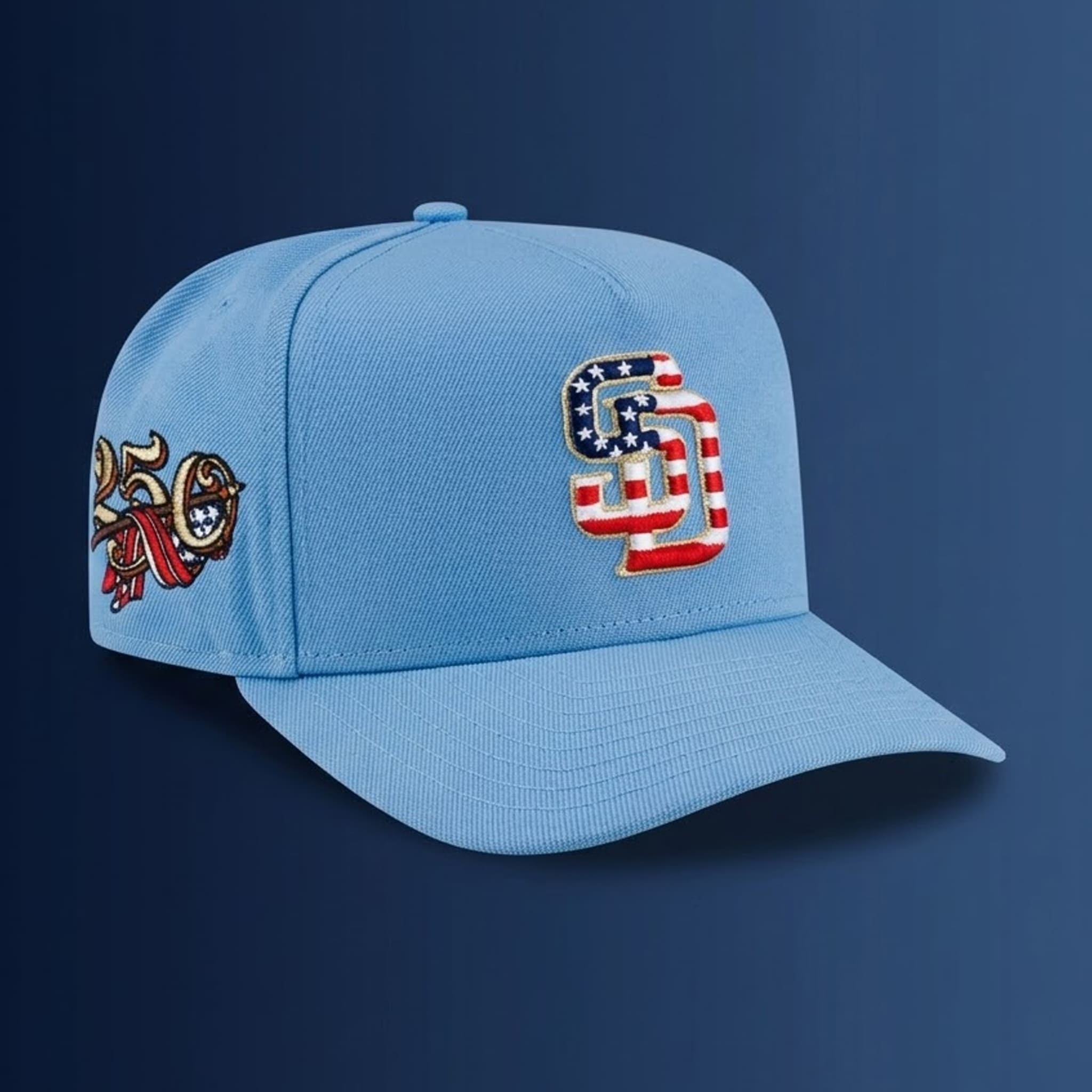 SD Padres USA 250 Red White Blue Hat 4 SD Padres USA 250 Red White Blue Hat 4