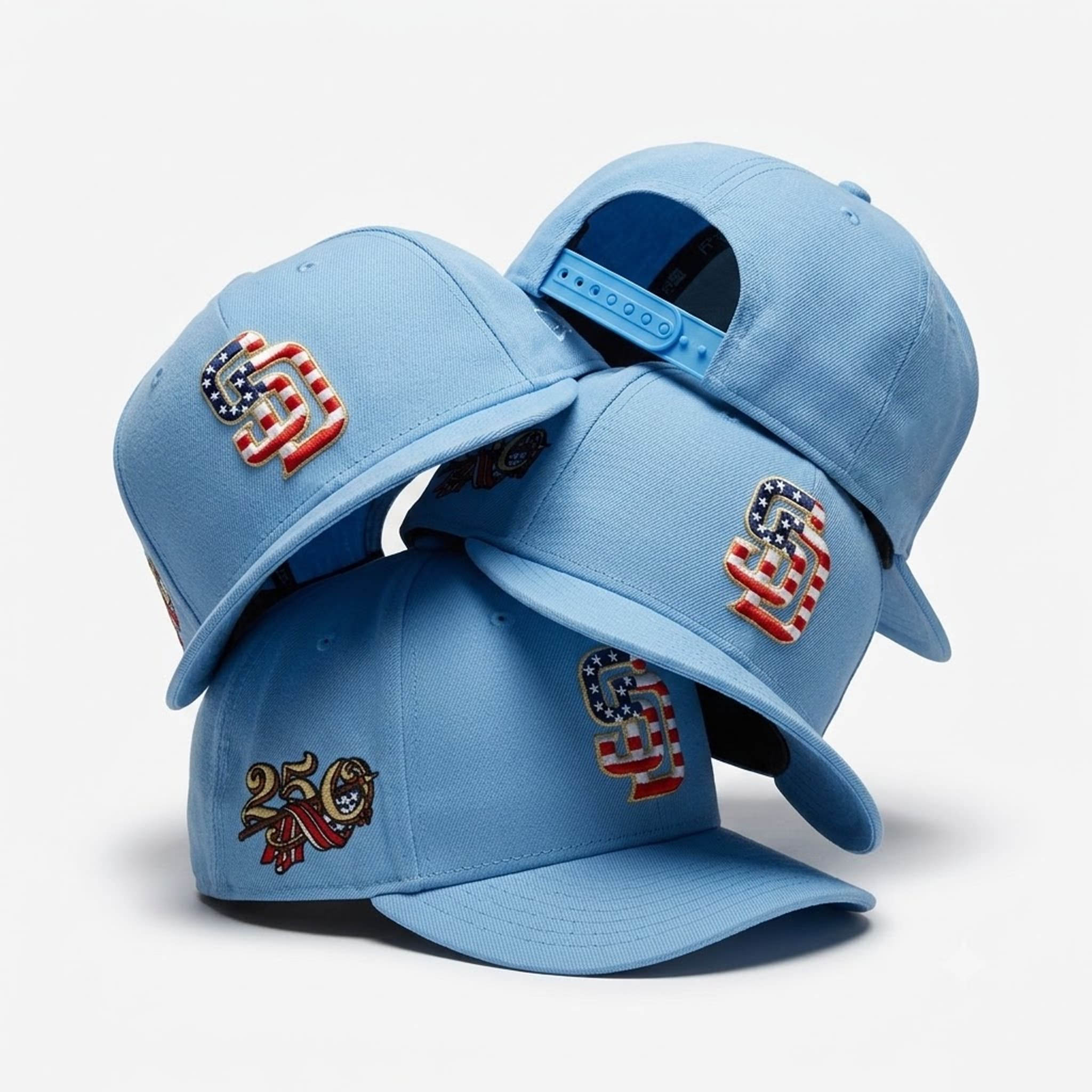 SD Padres USA 250 Red White Blue Hat 5 SD Padres USA 250 Red White Blue Hat