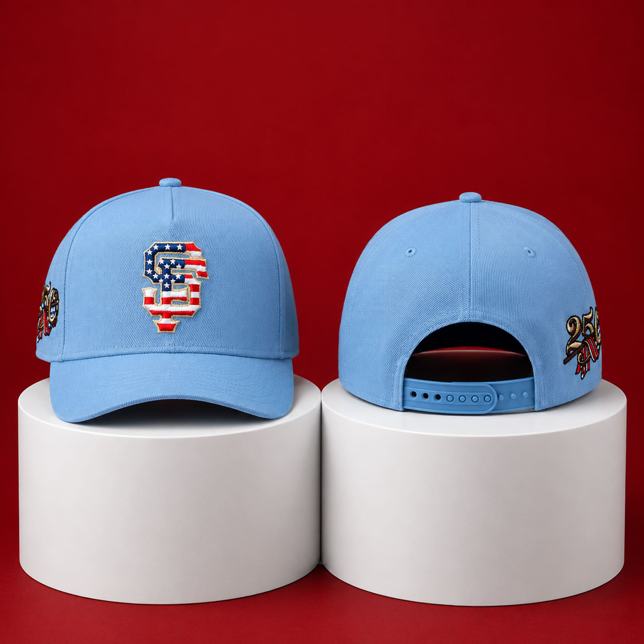 SF Giants USA 250 Red White Blue Hat 1 SF Giants USA 250 Red White Blue Hat 1