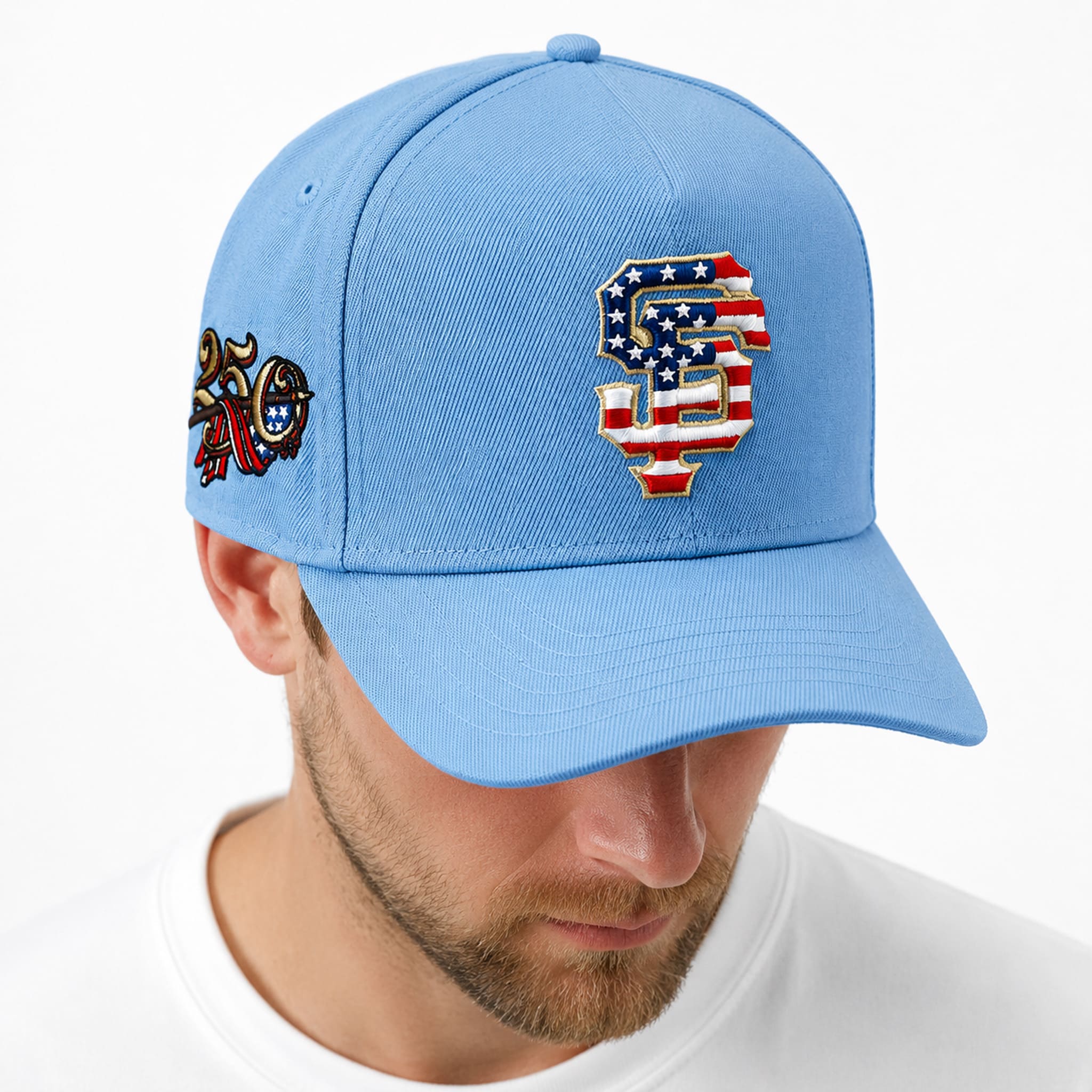 SF Giants USA 250 Red White Blue Hat 3 SF Giants USA 250 Red White Blue Hat 3