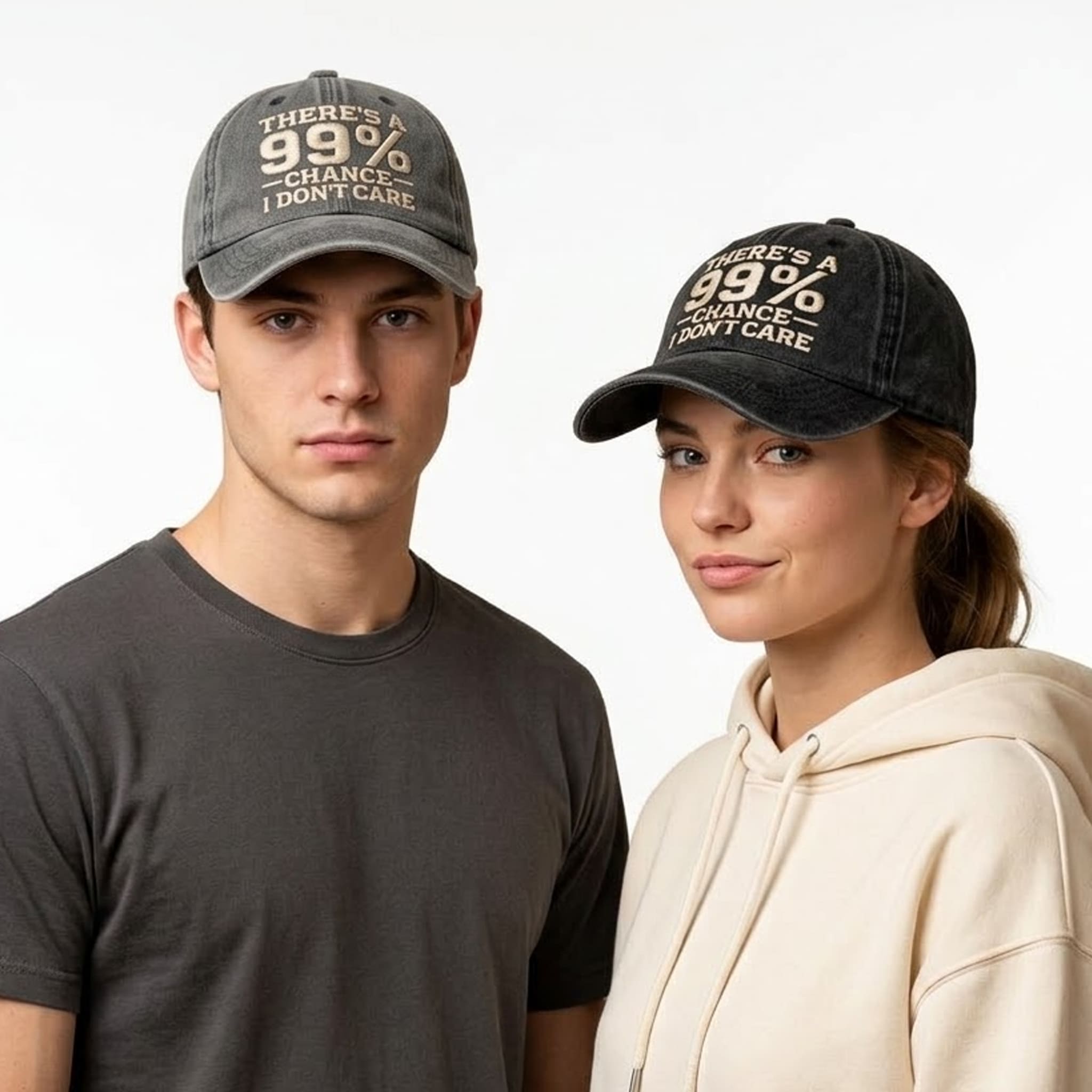 There's A 99 Chance I Don't Care Vintage Hat There's A 99 Chance I Don't Care Vintage Hat