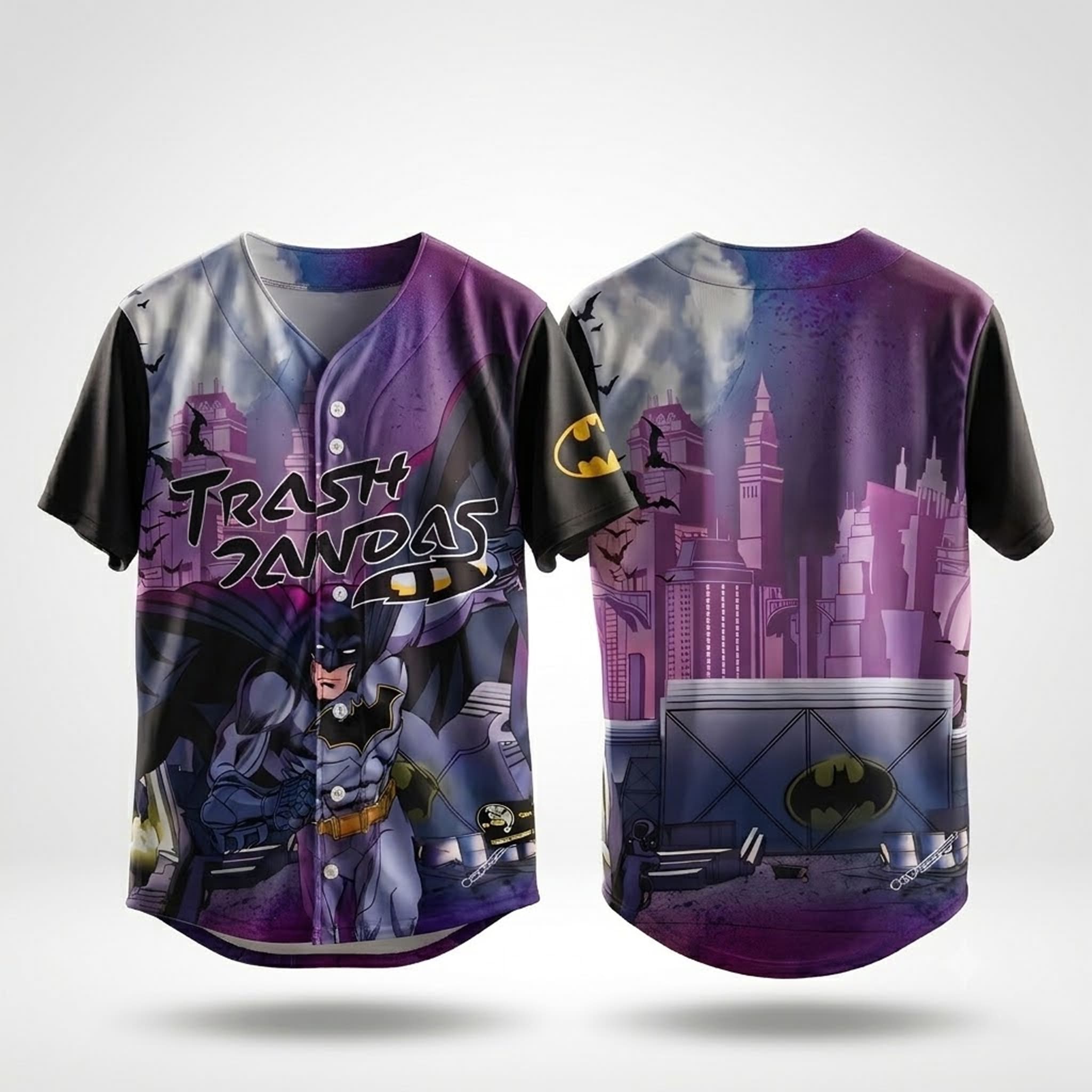 2026 Trash Pandas Superhero Night Batman Jersey 1 Trash Pandas Superhero Night Batman Jersey 2026