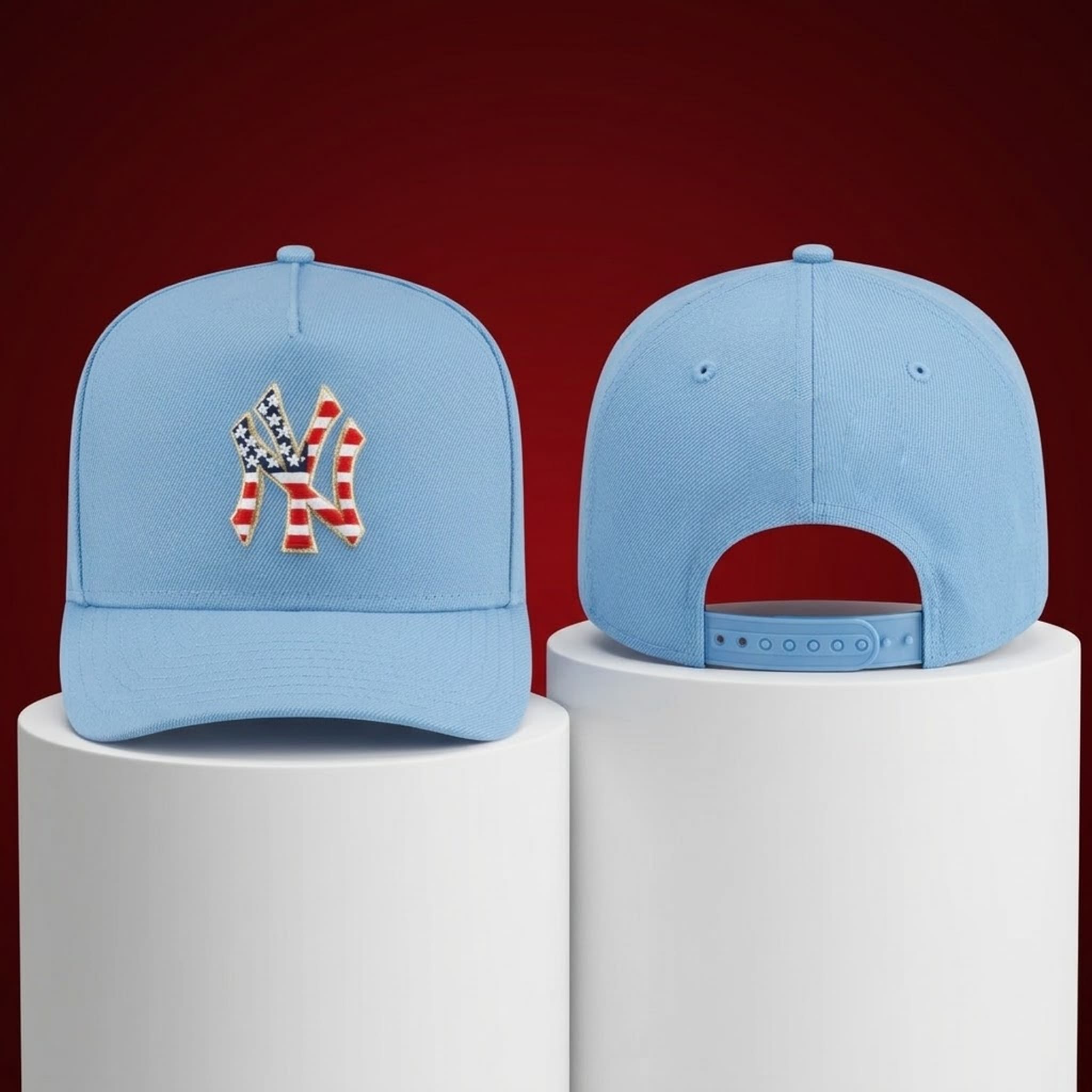 USA 250 Yankees Red White Blue Hat 1 USA 250 Yankees Red White Blue Hat 1