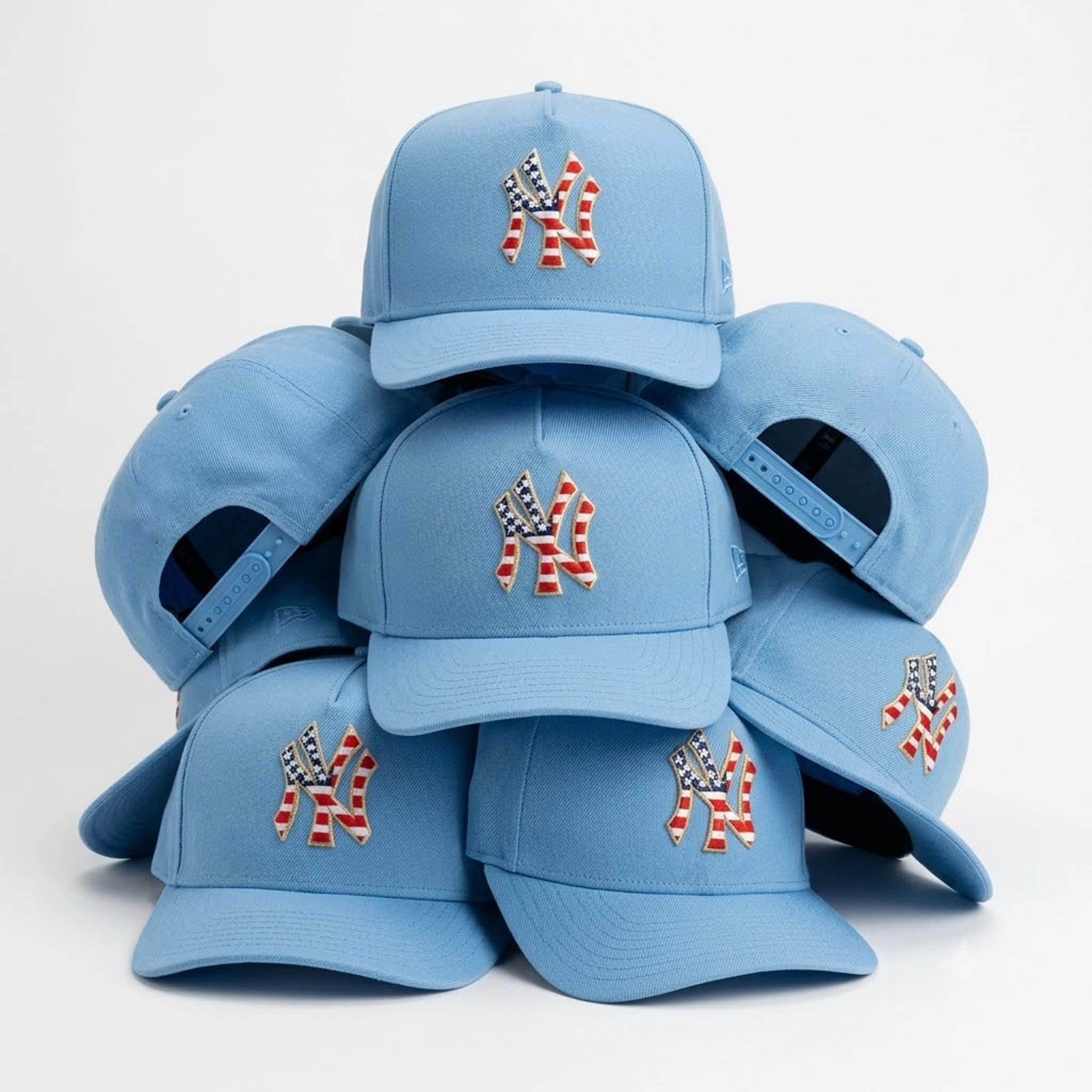 USA 250 Yankees Red White Blue Hat 5 USA 250 Yankees Red White Blue Hat