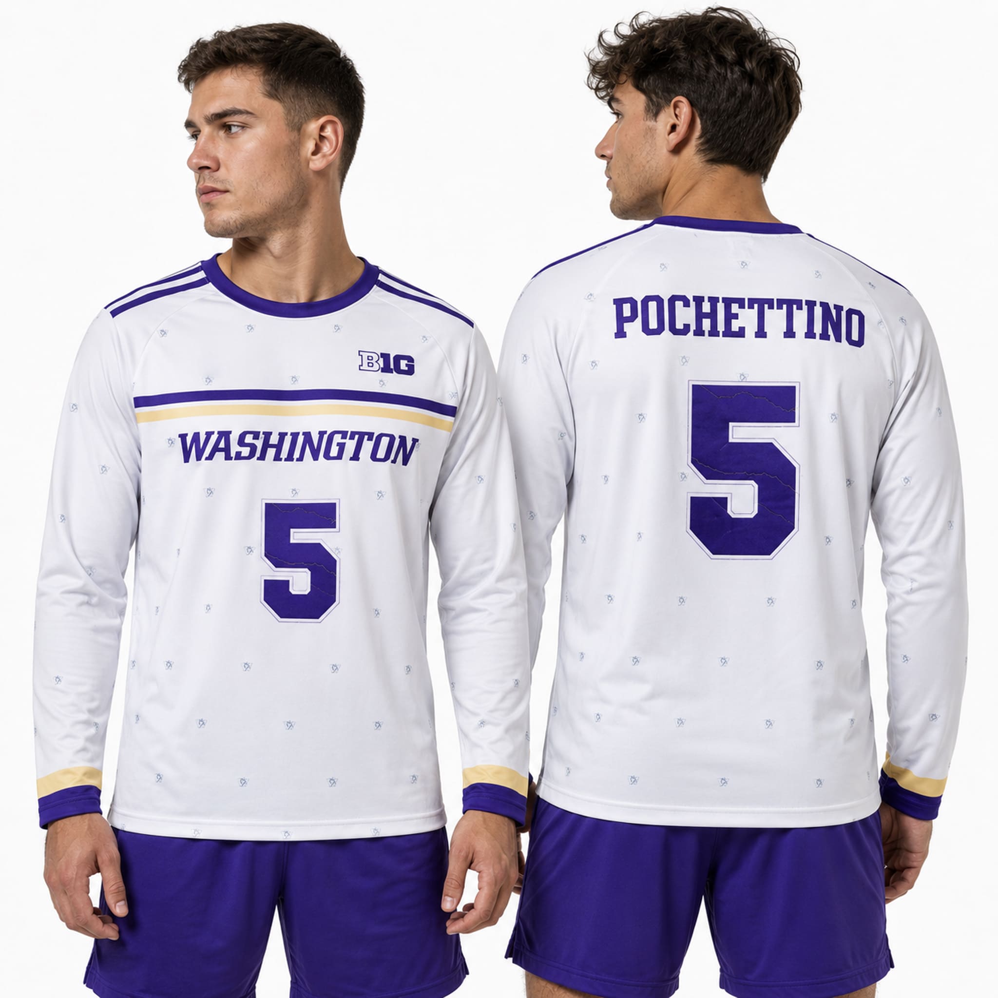 University of Washington Pochettino Soccer Jersey 5 University of Washington Pochettino Soccer Jersey 5