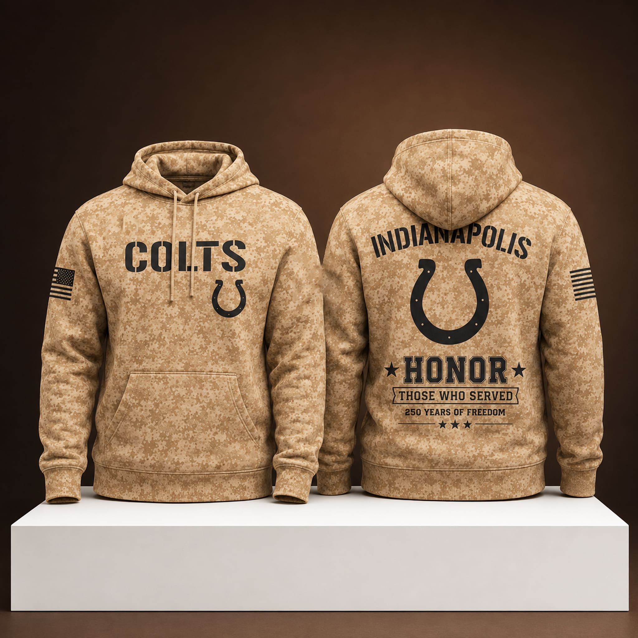 Colts 250 Years of Freedom Veteran Camo Hoodie Colts 250 Years of Freedom Veteran Camo Hoodie