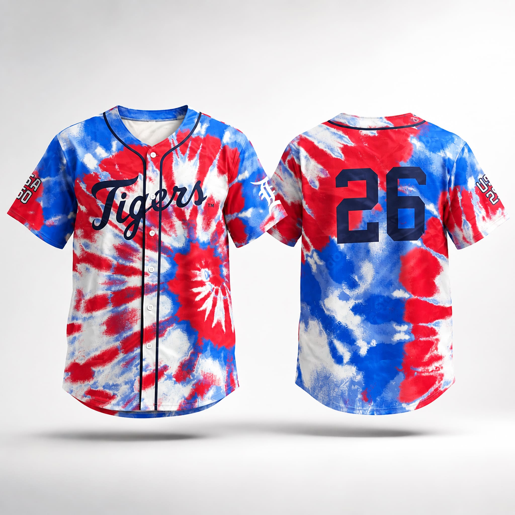 Detroit Tigers USA 250 Tie Dye Jersey Giveaway 3 Detroit Tigers USA 250 Tie Dye Jersey Giveaway 3