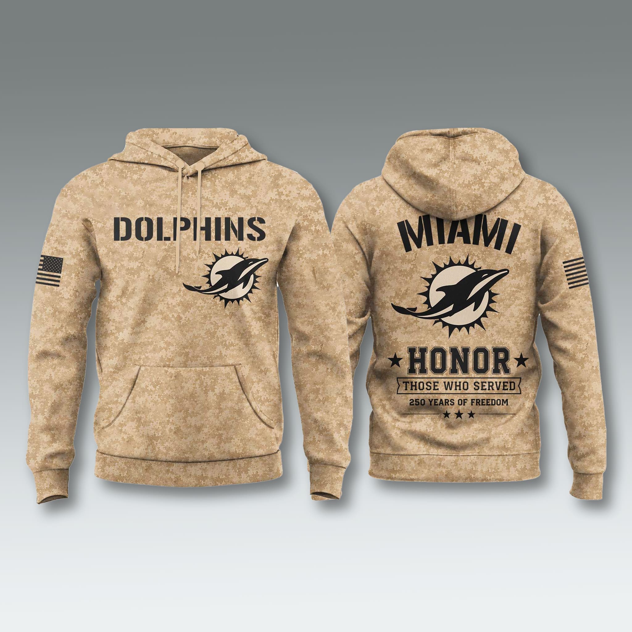 Dolphins 250 Years of Freedom Veteran Camo Hoodie 1 Dolphins 250 Years of Freedom Veteran Camo Hoodie 1