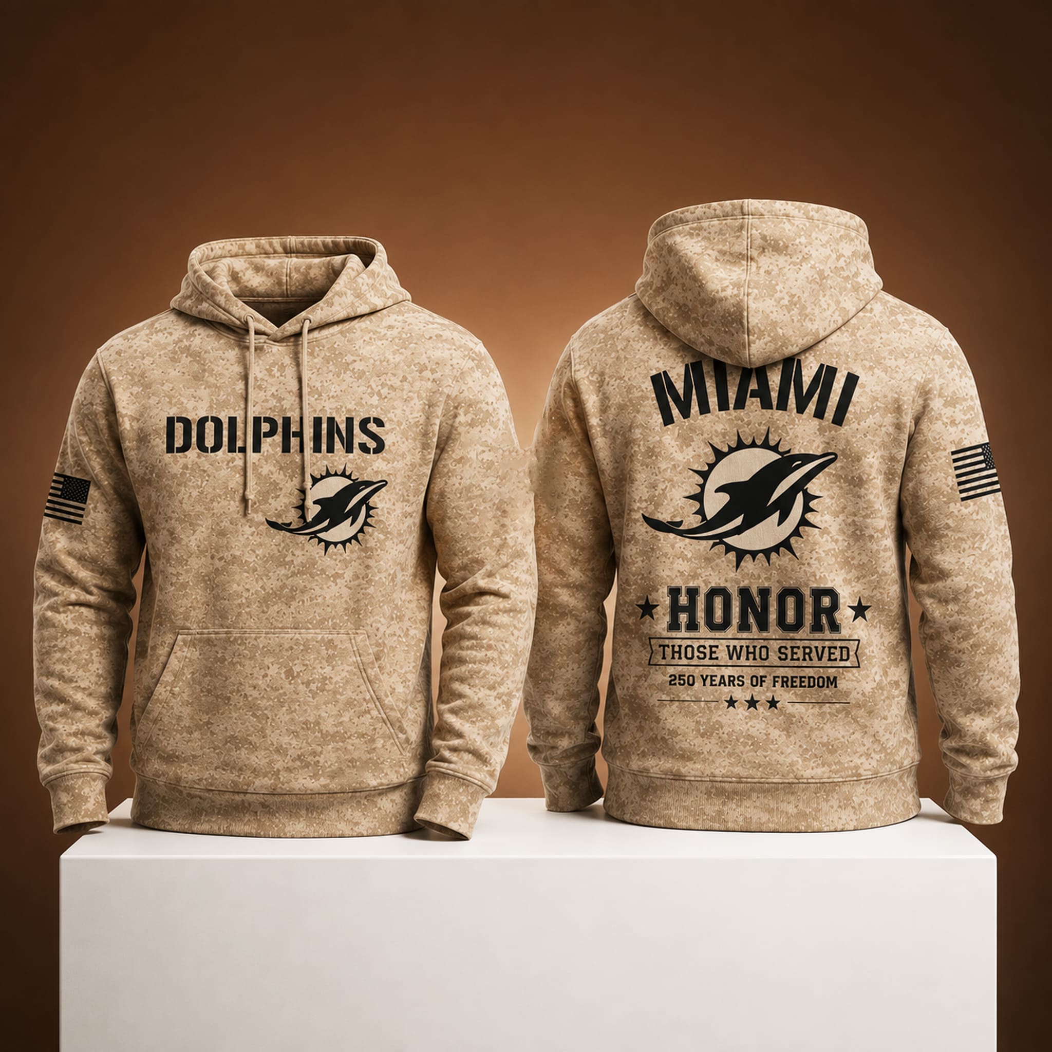 Dolphins 250 Years of Freedom Veteran Camo Hoodie 2 Dolphins 250 Years of Freedom Veteran Camo Hoodie 2