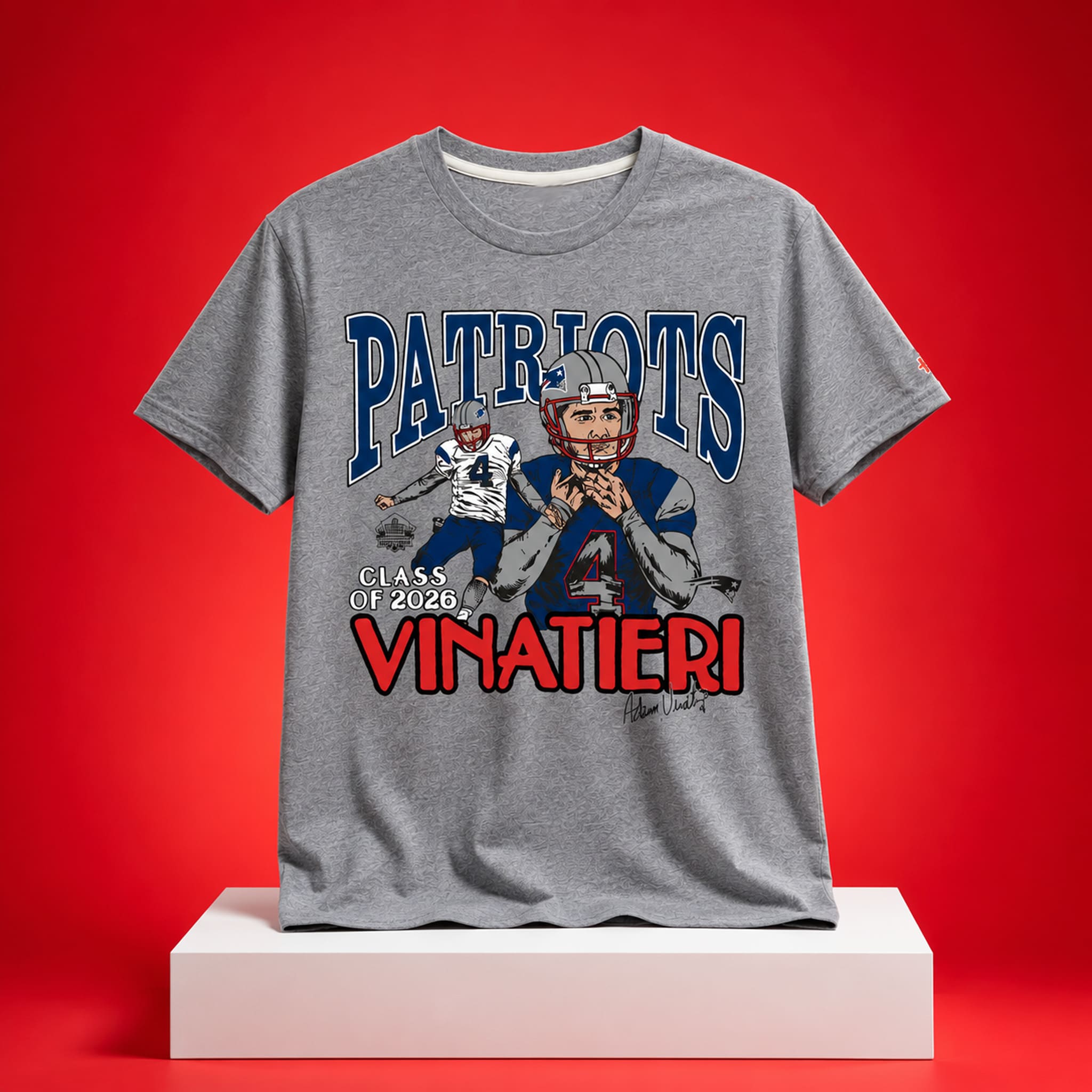 Drake Maye Adam Vinatieri Shirt 2 Drake Maye Adam Vinnatieri Shirt 2