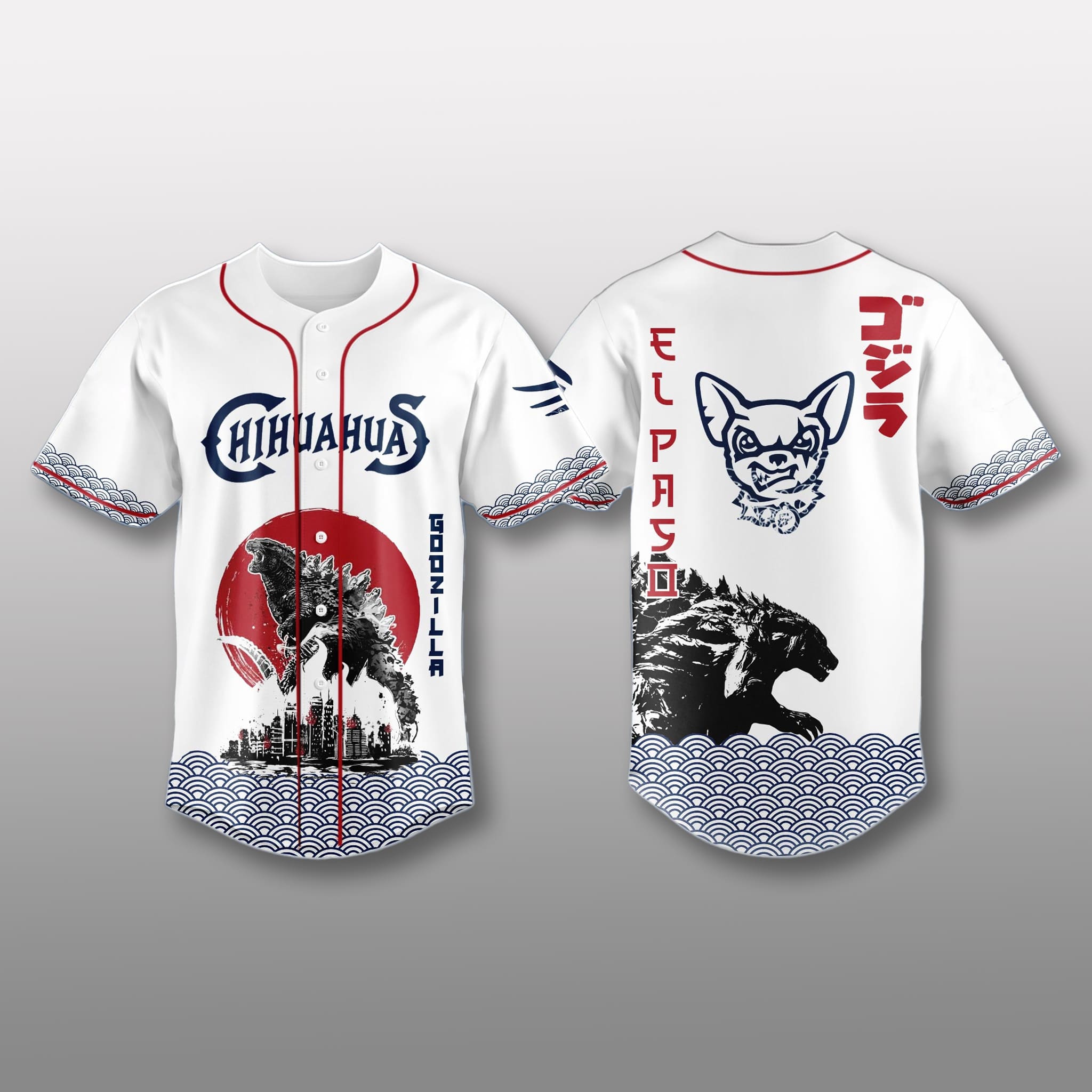 El Paso Chihuahuas Godzilla Jersey 1 El Paso Chihuahuas Godzilla Jersey 1