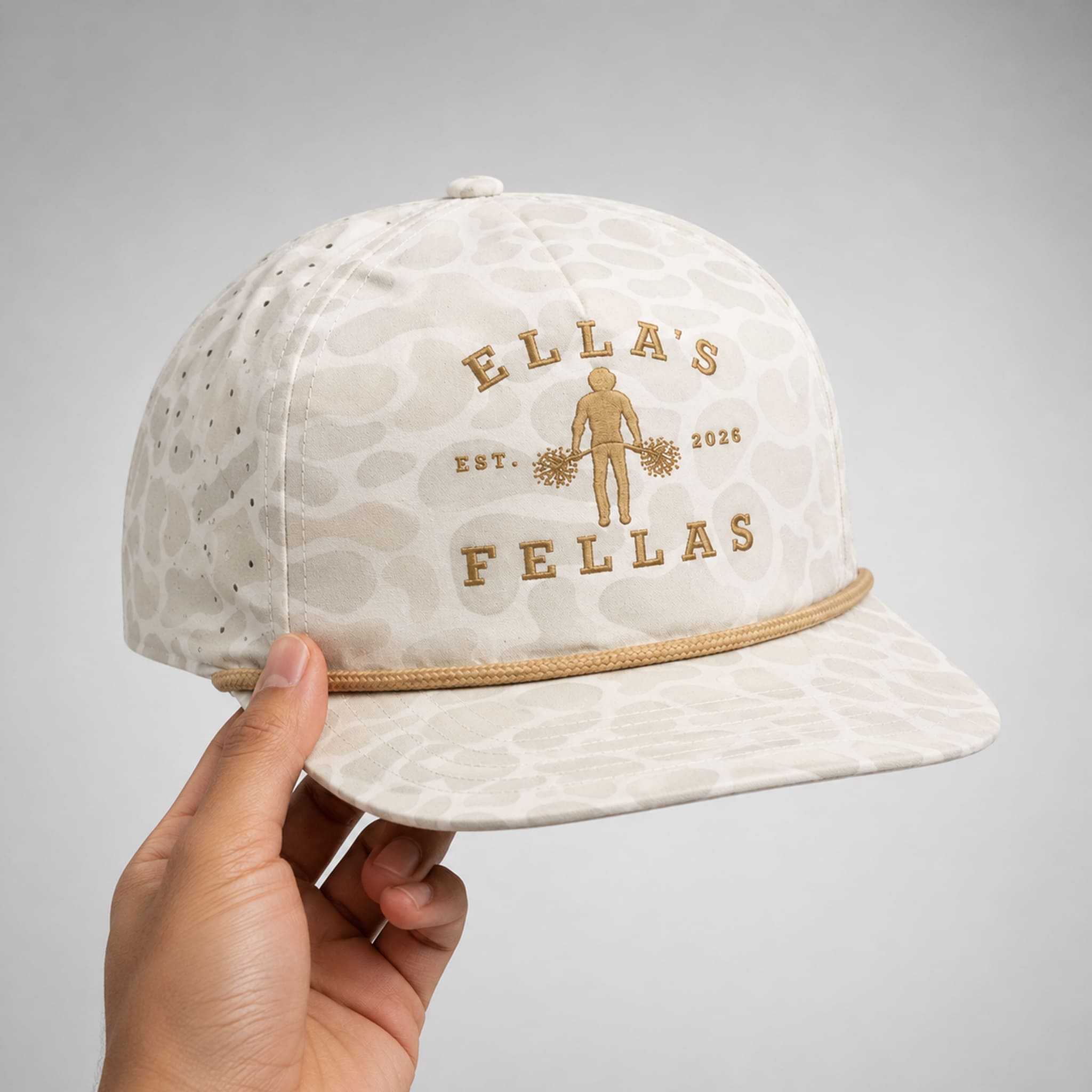 Ellas Fellas Camo Rope Hat Ellas Fellas Camo Rope Hat