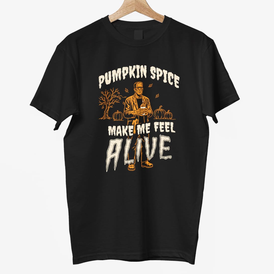 Frankenstein Pumpkin Spice Make Me Feel Alive Shirt 2 Frankenstein Pumpkin Spice Make Me Feel Alive Shirt 14