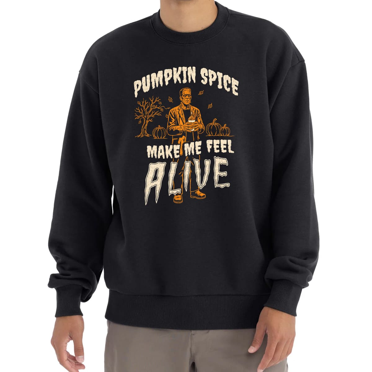 Frankenstein Pumpkin Spice Make Me Feel Alive Shirt 4 Frankenstein Pumpkin Spice Make Me Feel Alive Shirt 7