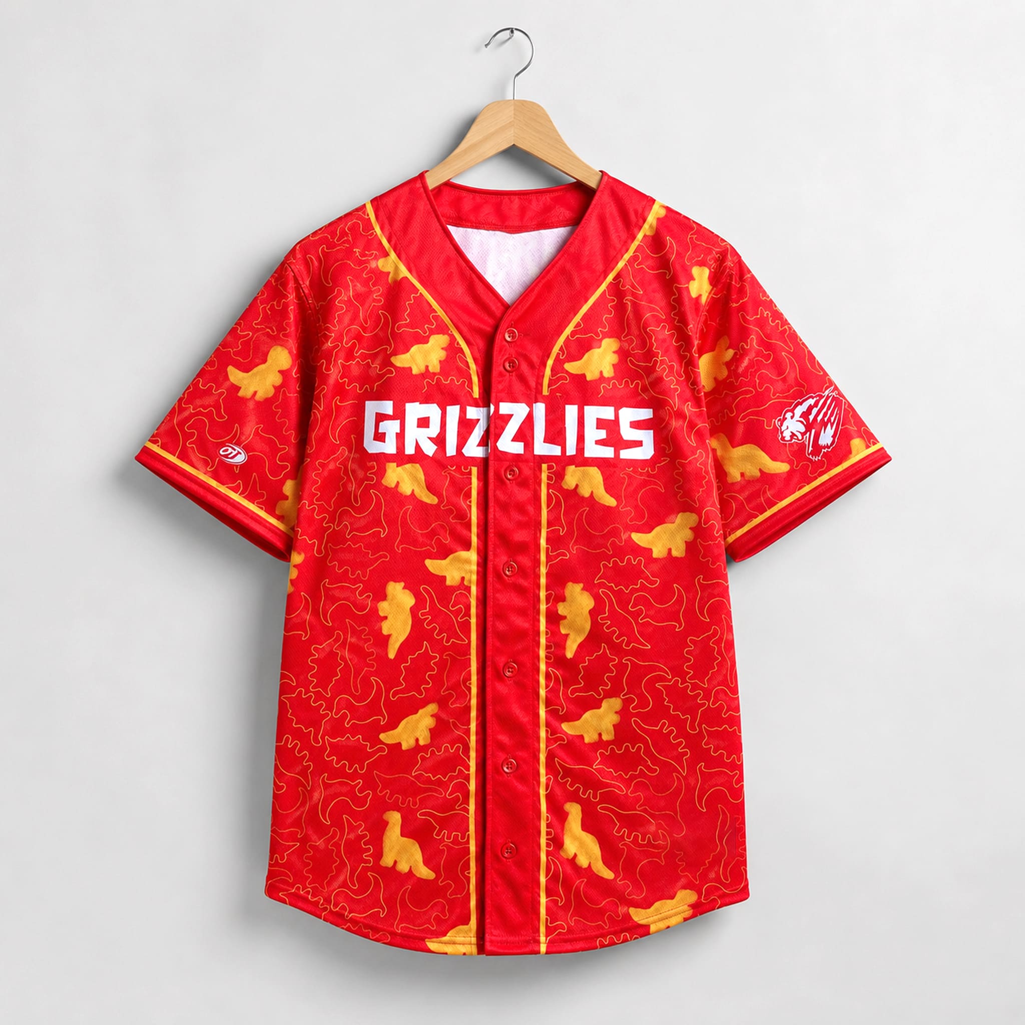 2026 Fresno Grizzlies Dino Nugget Jersey 1 Fresno Grizzlies Dino Nugget Jersey 2026 1